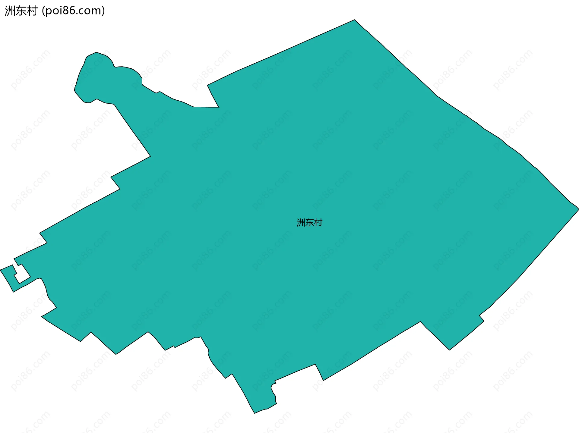 洲东村边界地图