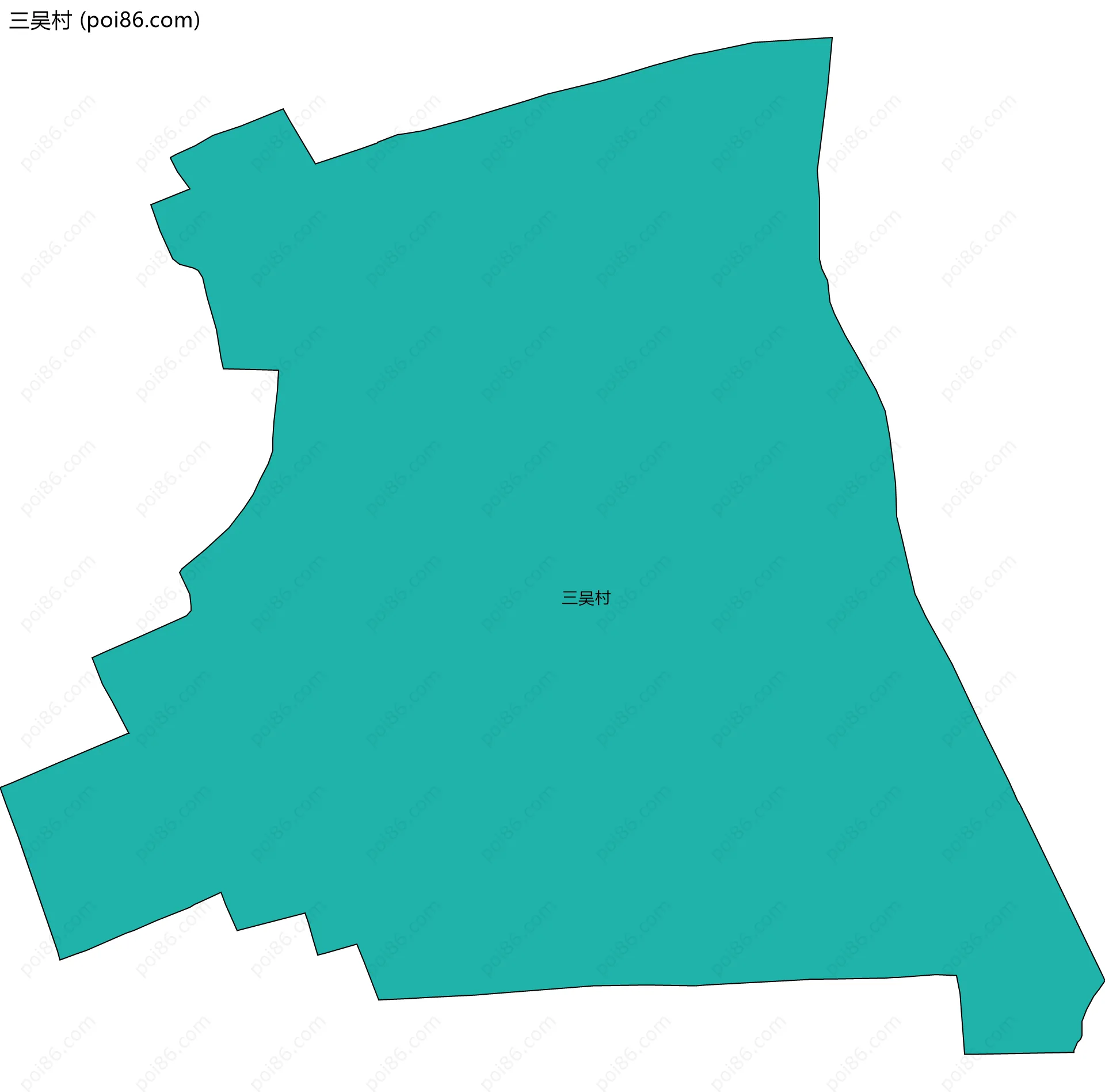 三吴村边界地图