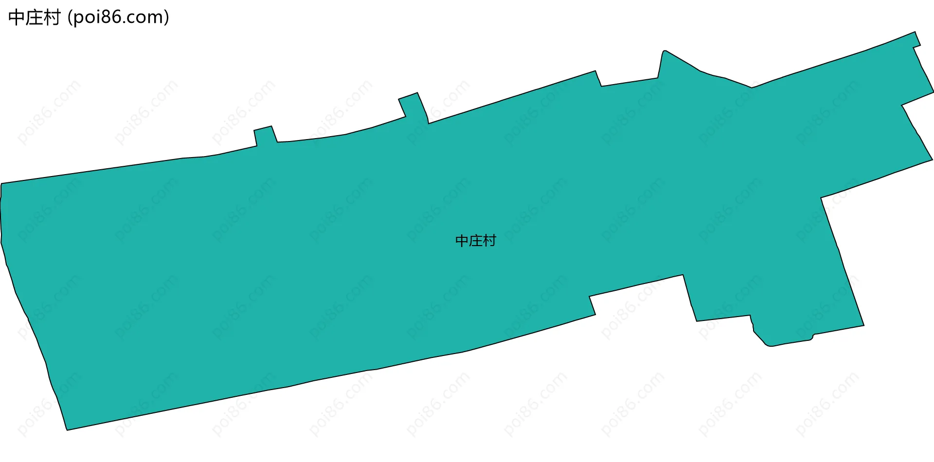 中庄村边界地图