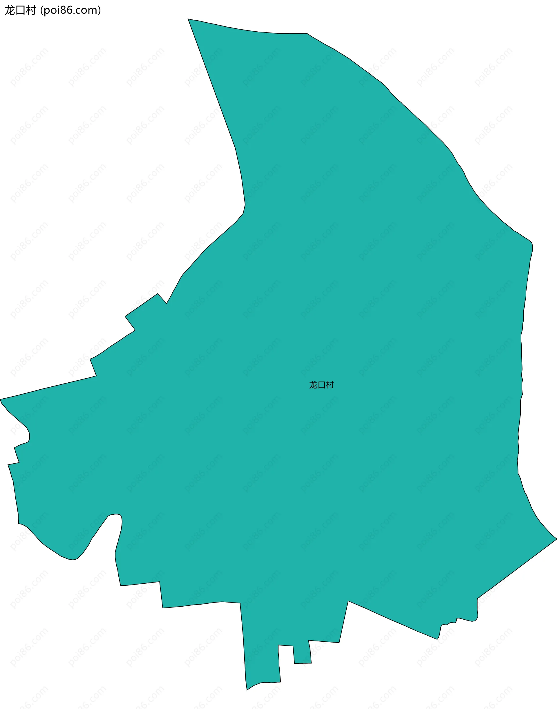 龙口村边界地图