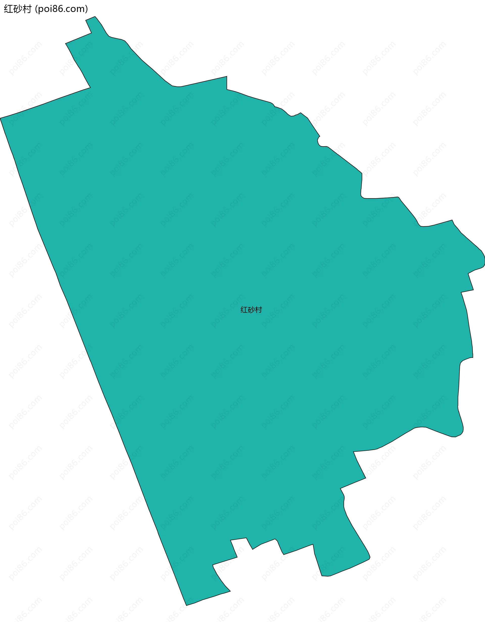 红砂村边界地图