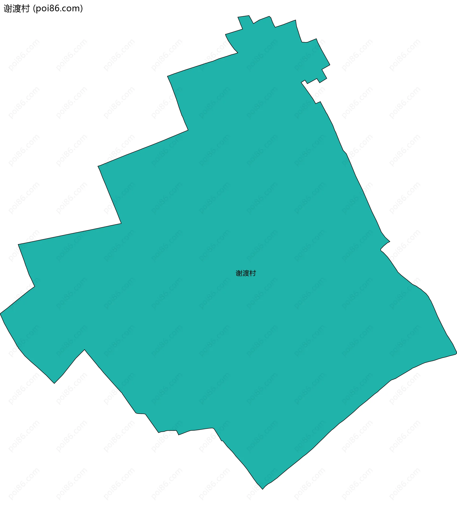 谢渡村边界地图
