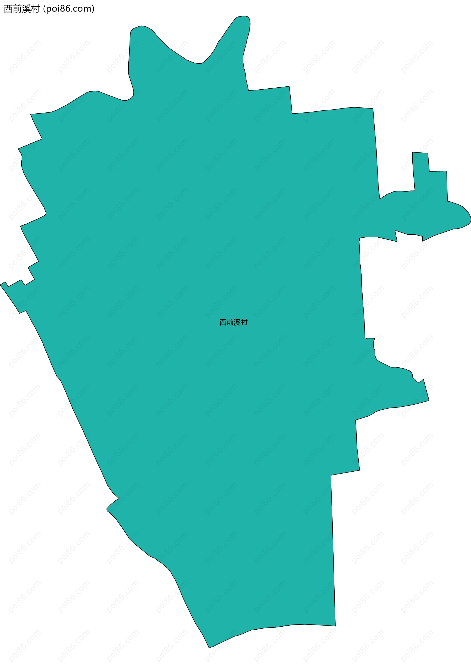 西前溪村边界地图