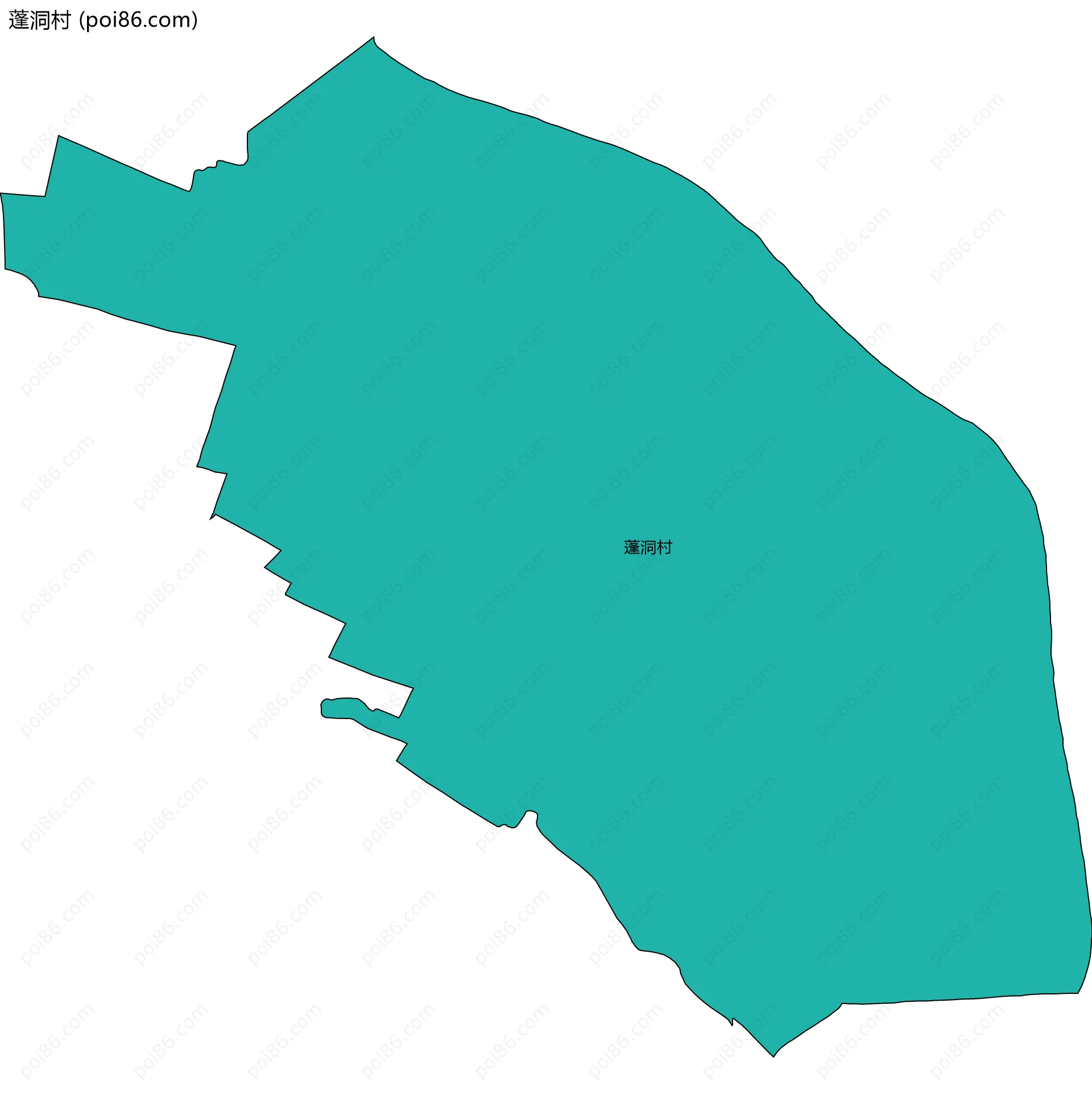 蓬洞村边界地图