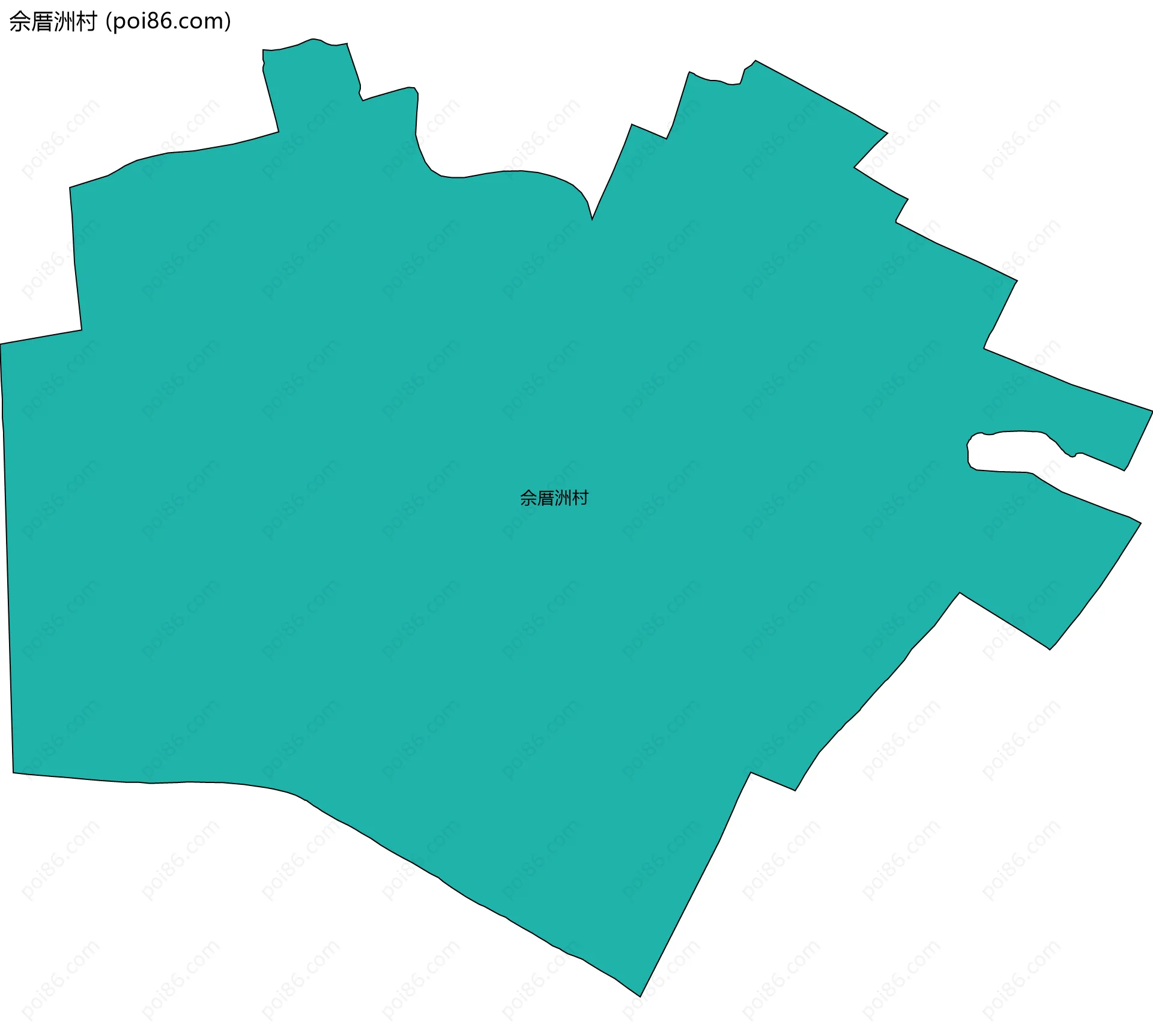 佘厝洲村边界地图