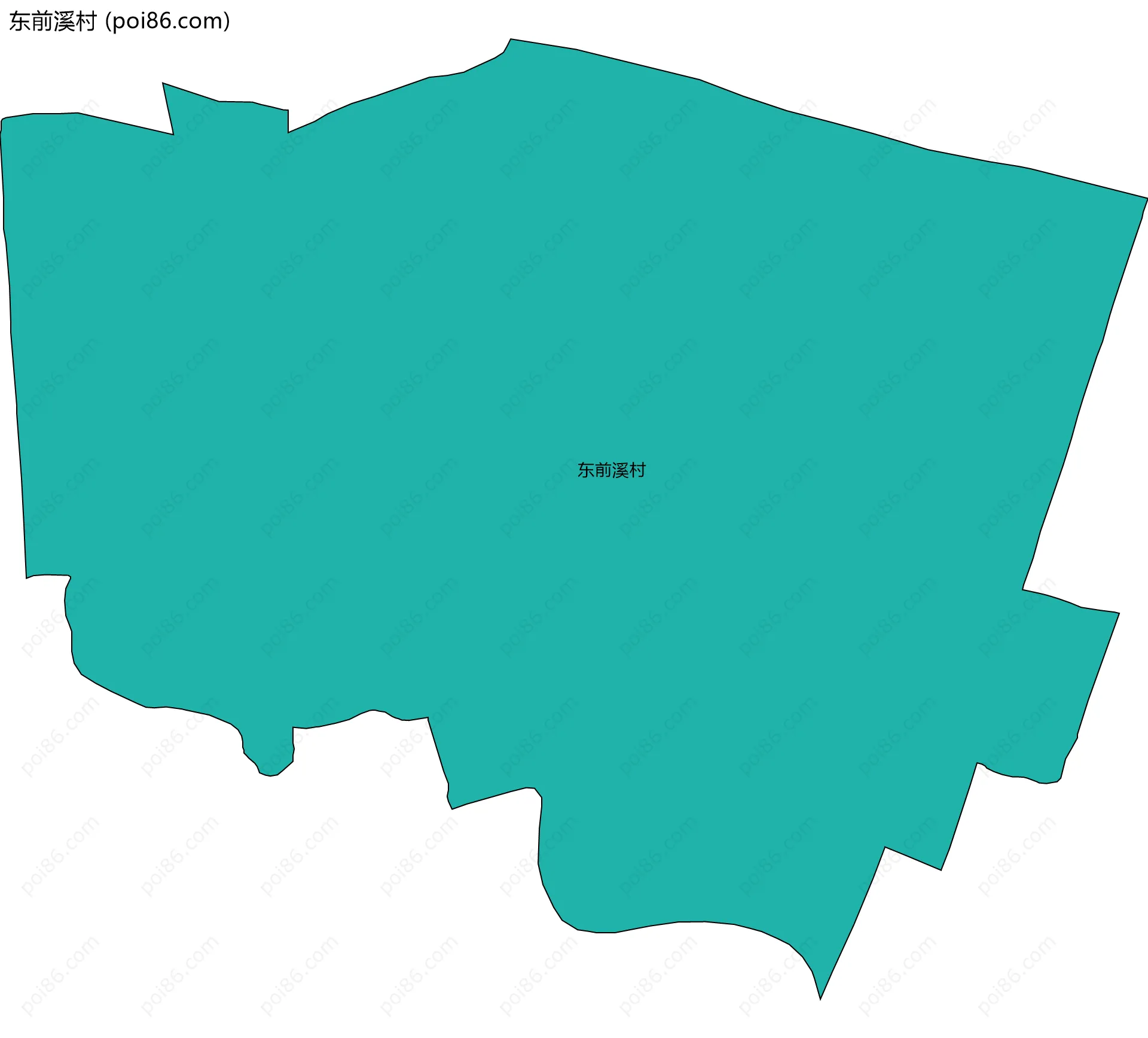 东前溪村边界地图