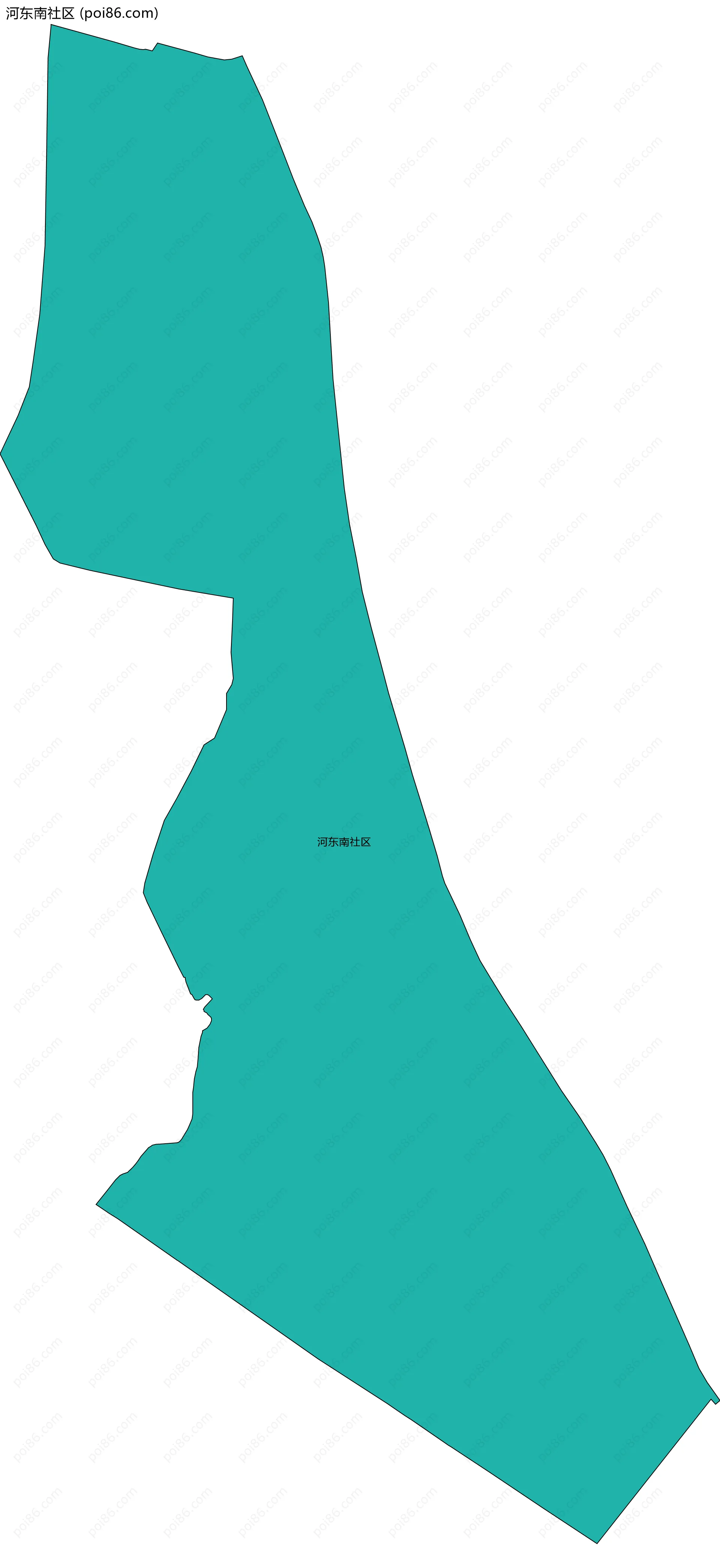 河东南社区边界地图