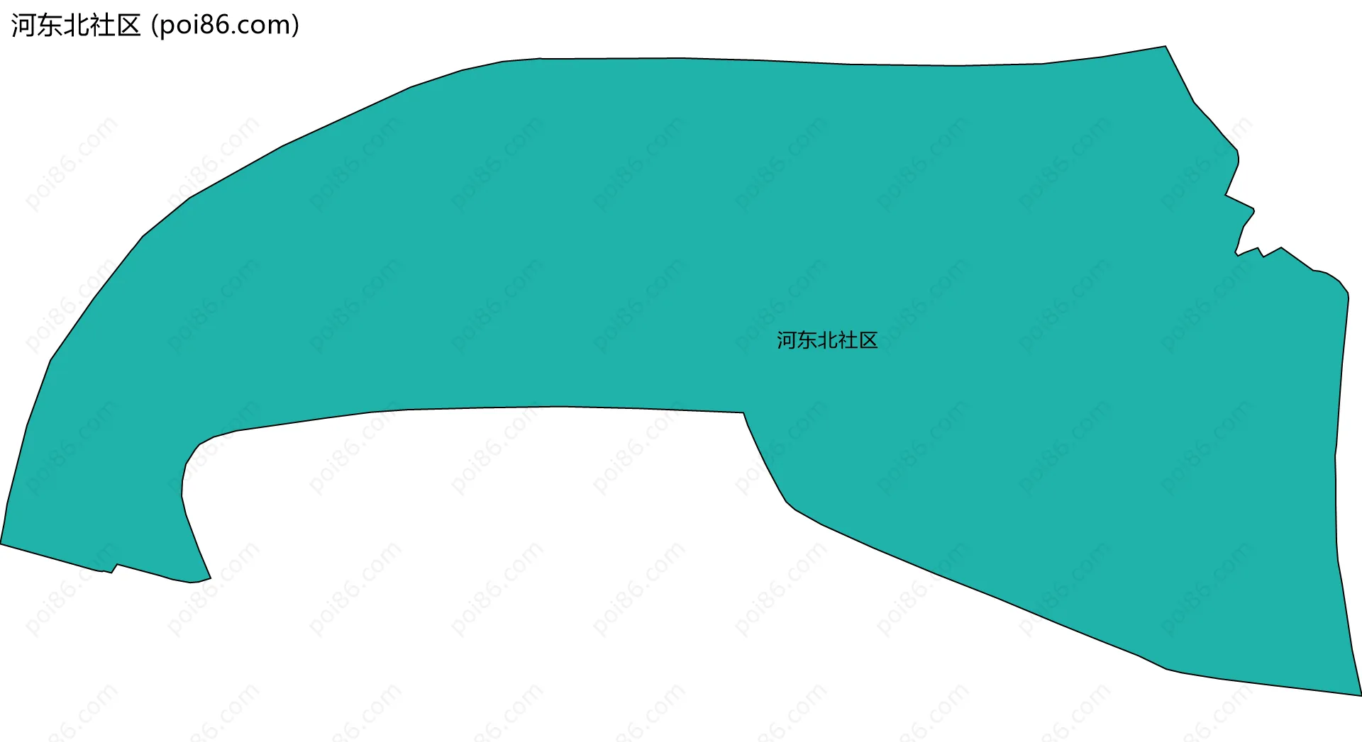 河东北社区边界地图