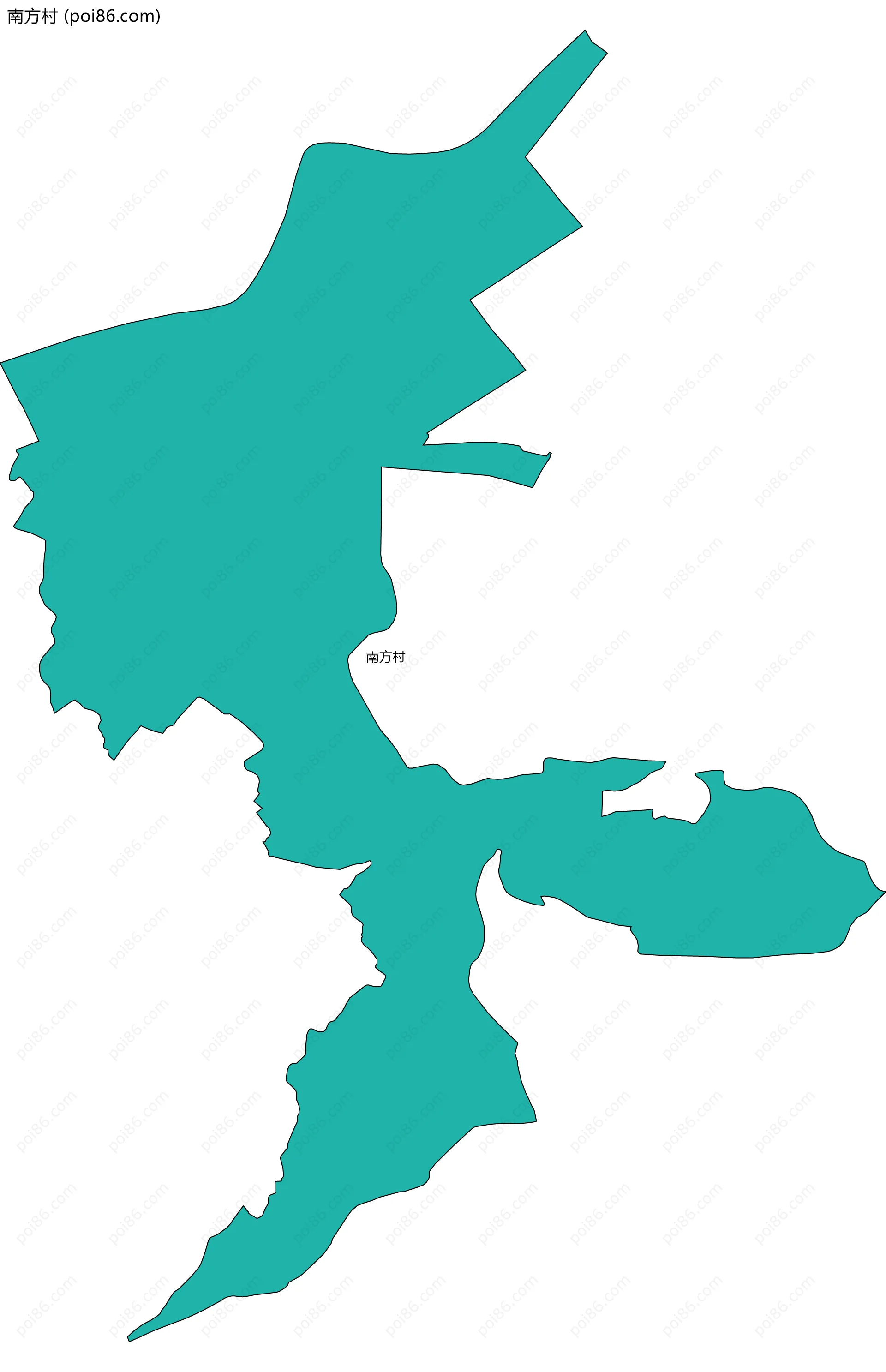 南方村边界地图