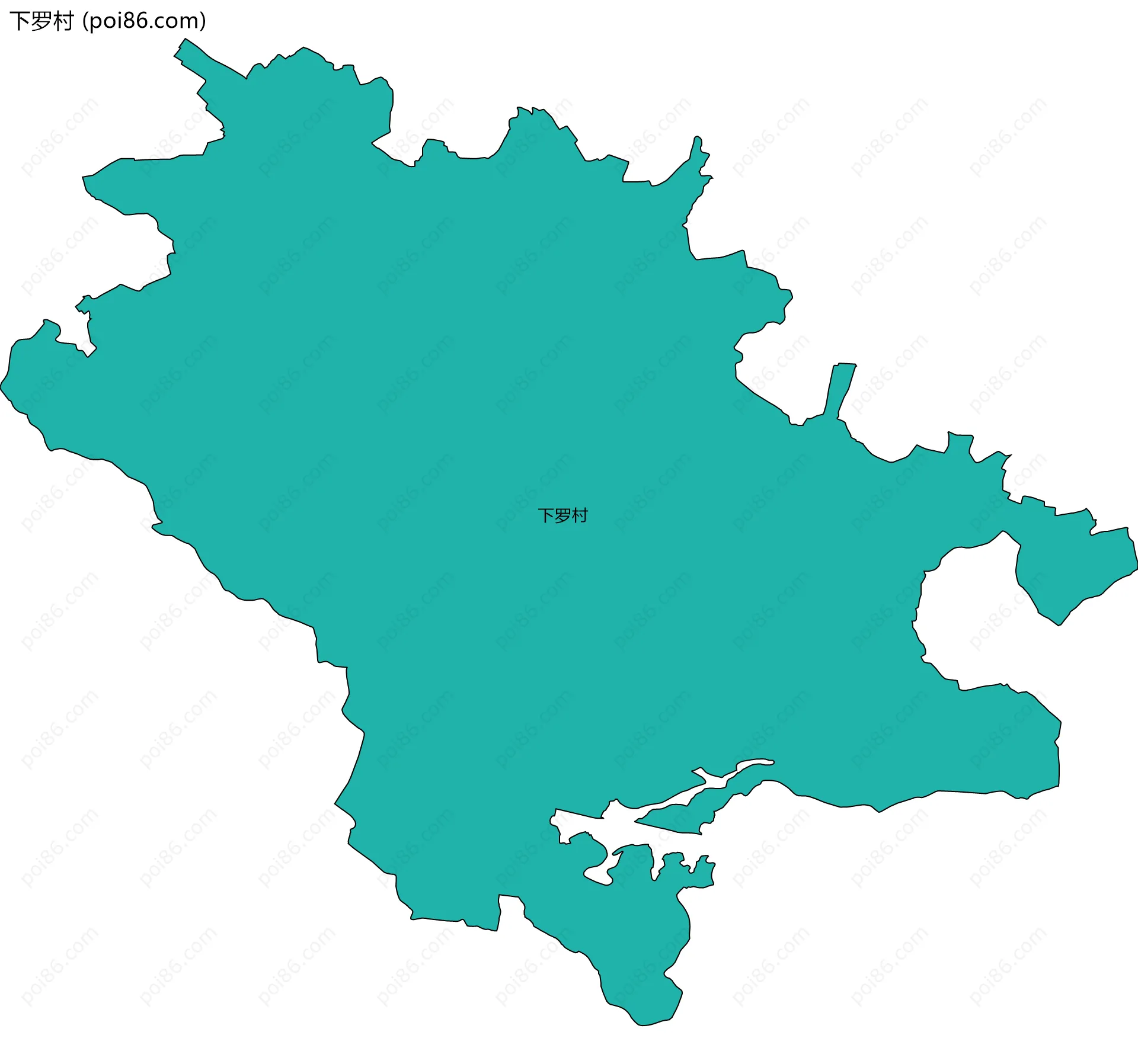 下罗村边界地图