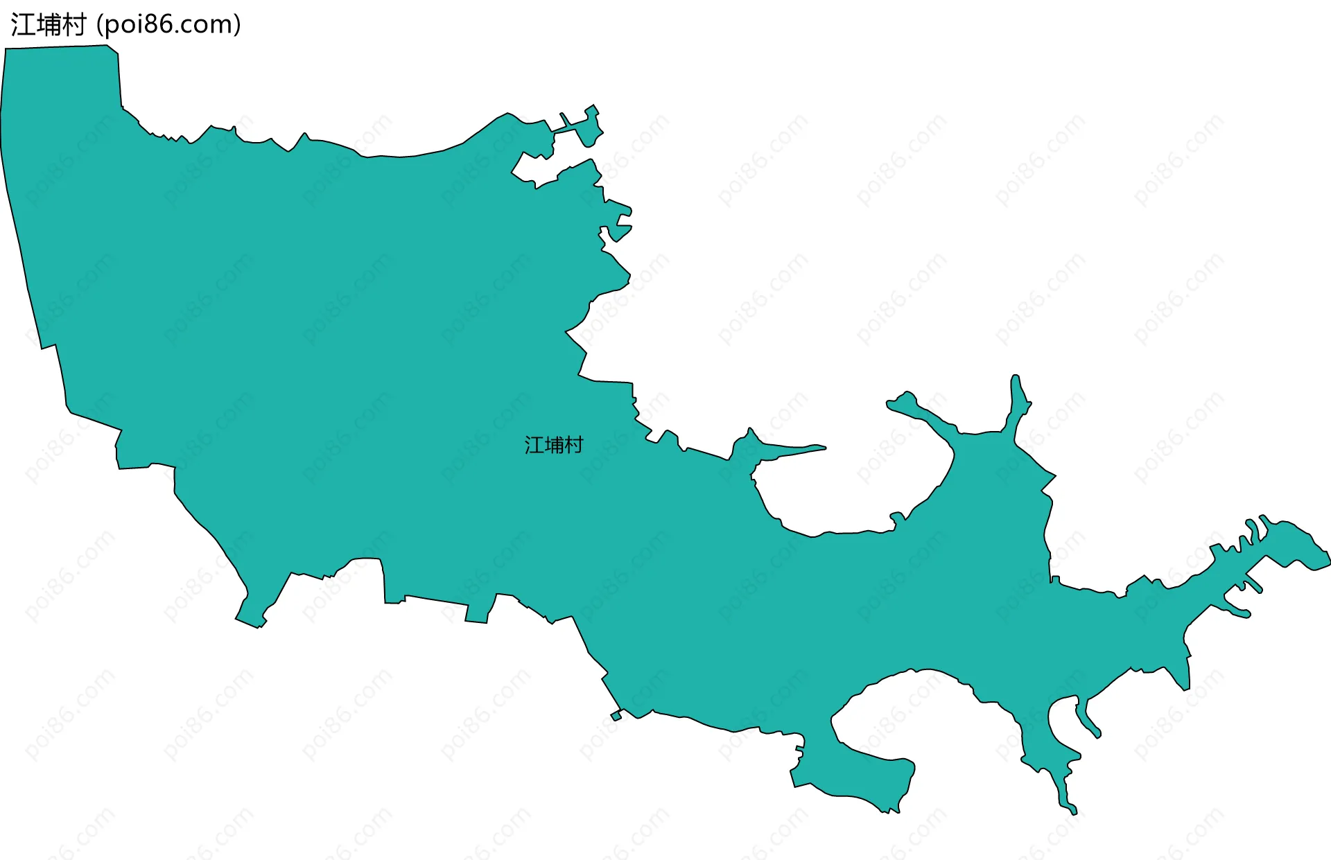 江埔村边界地图