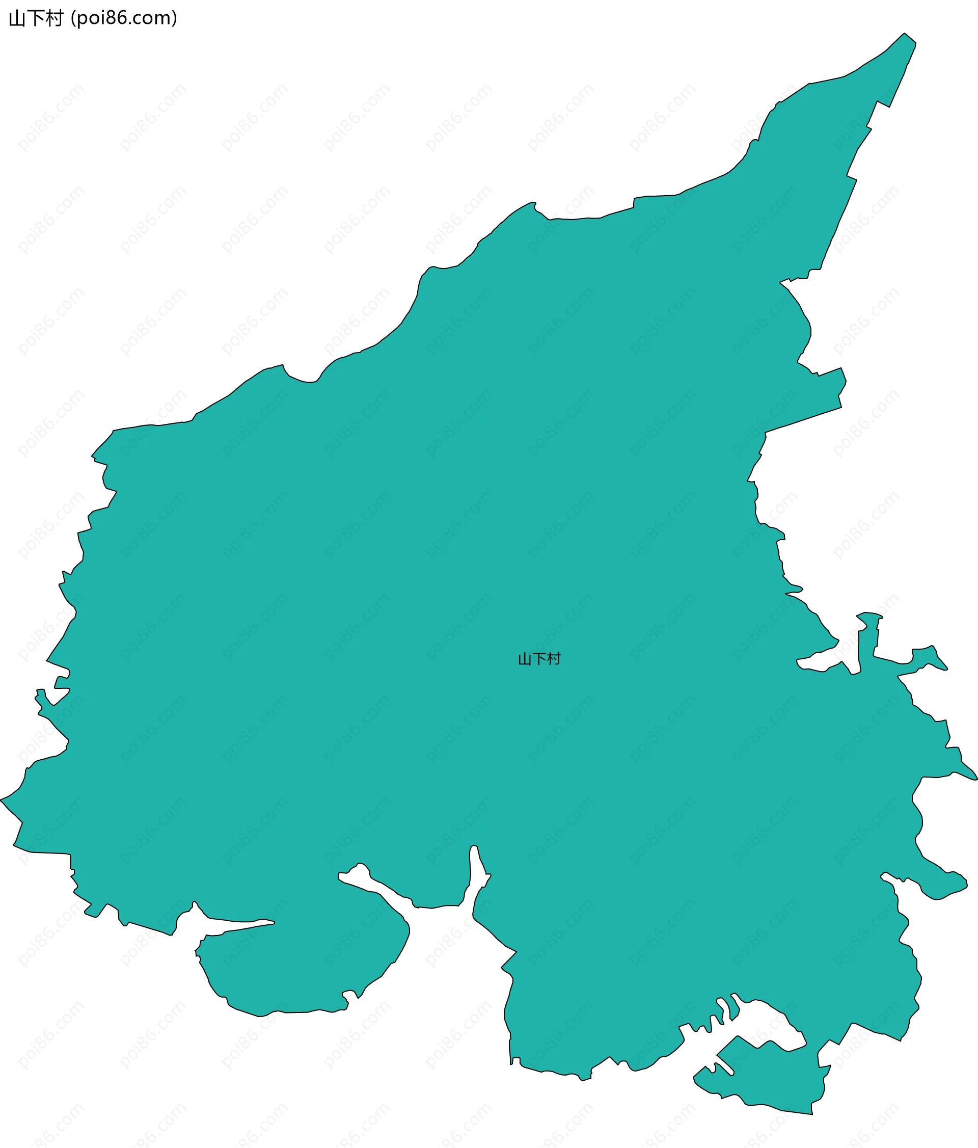 山下村边界地图