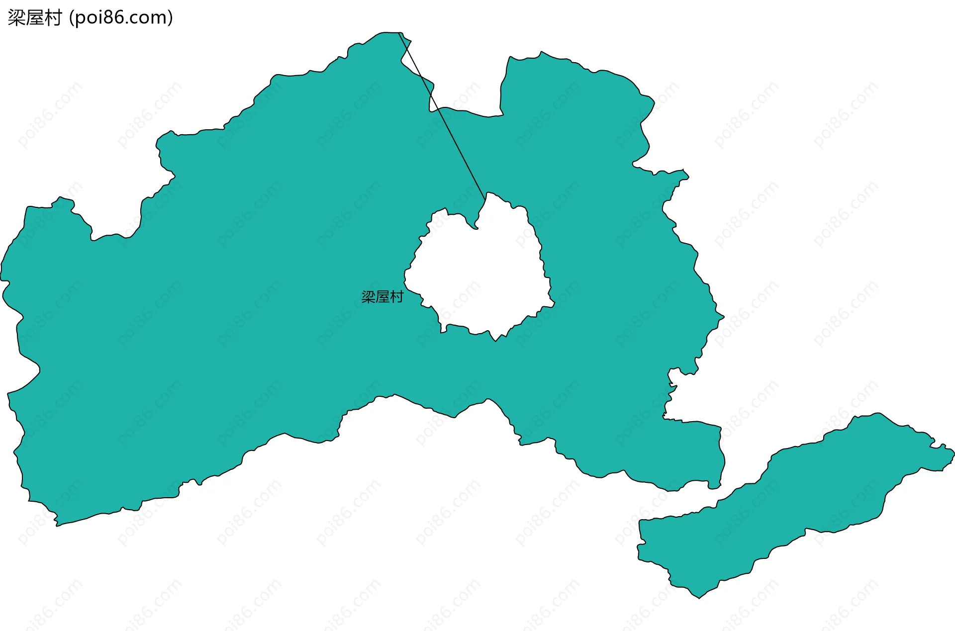 梁屋村边界地图