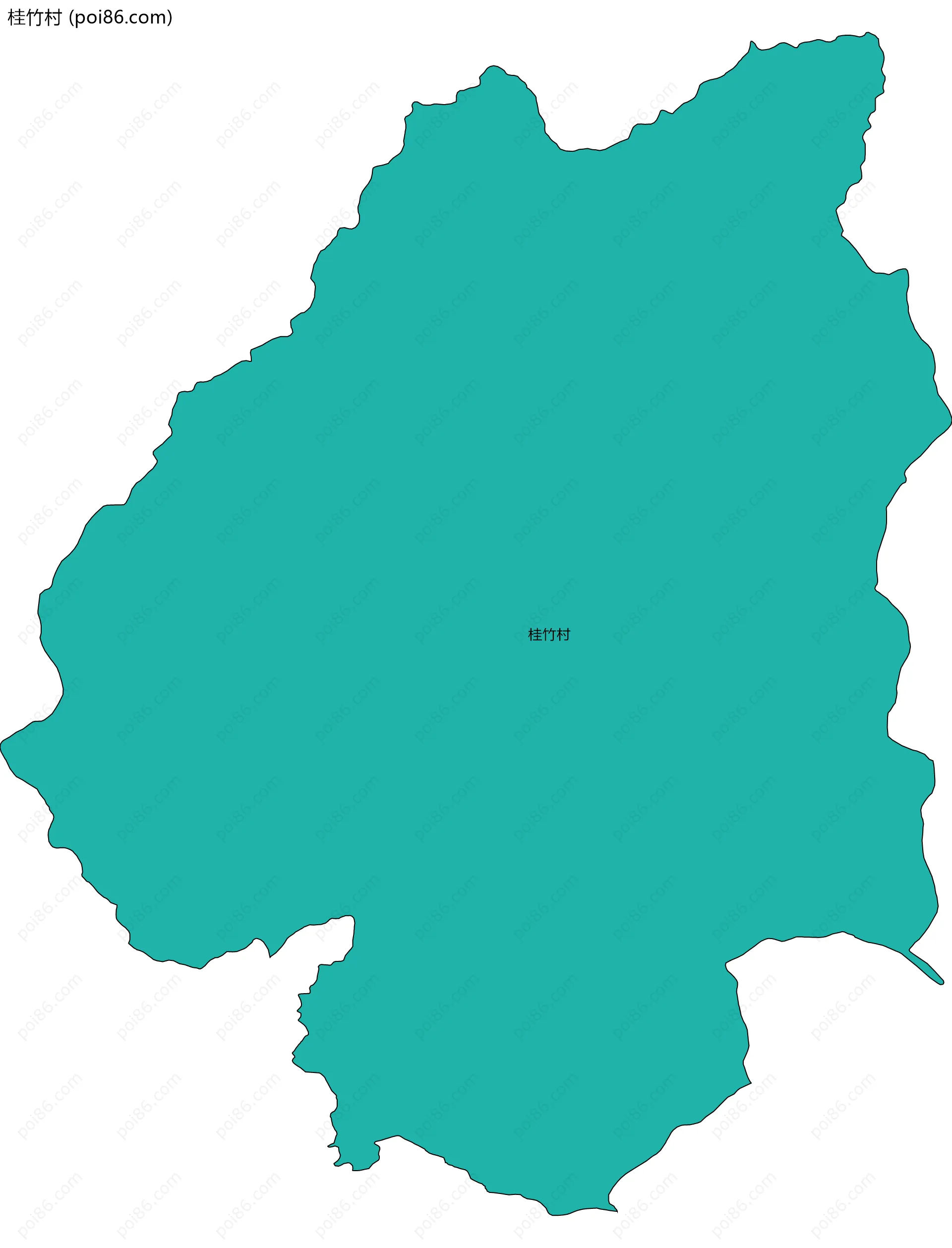 桂竹村边界地图