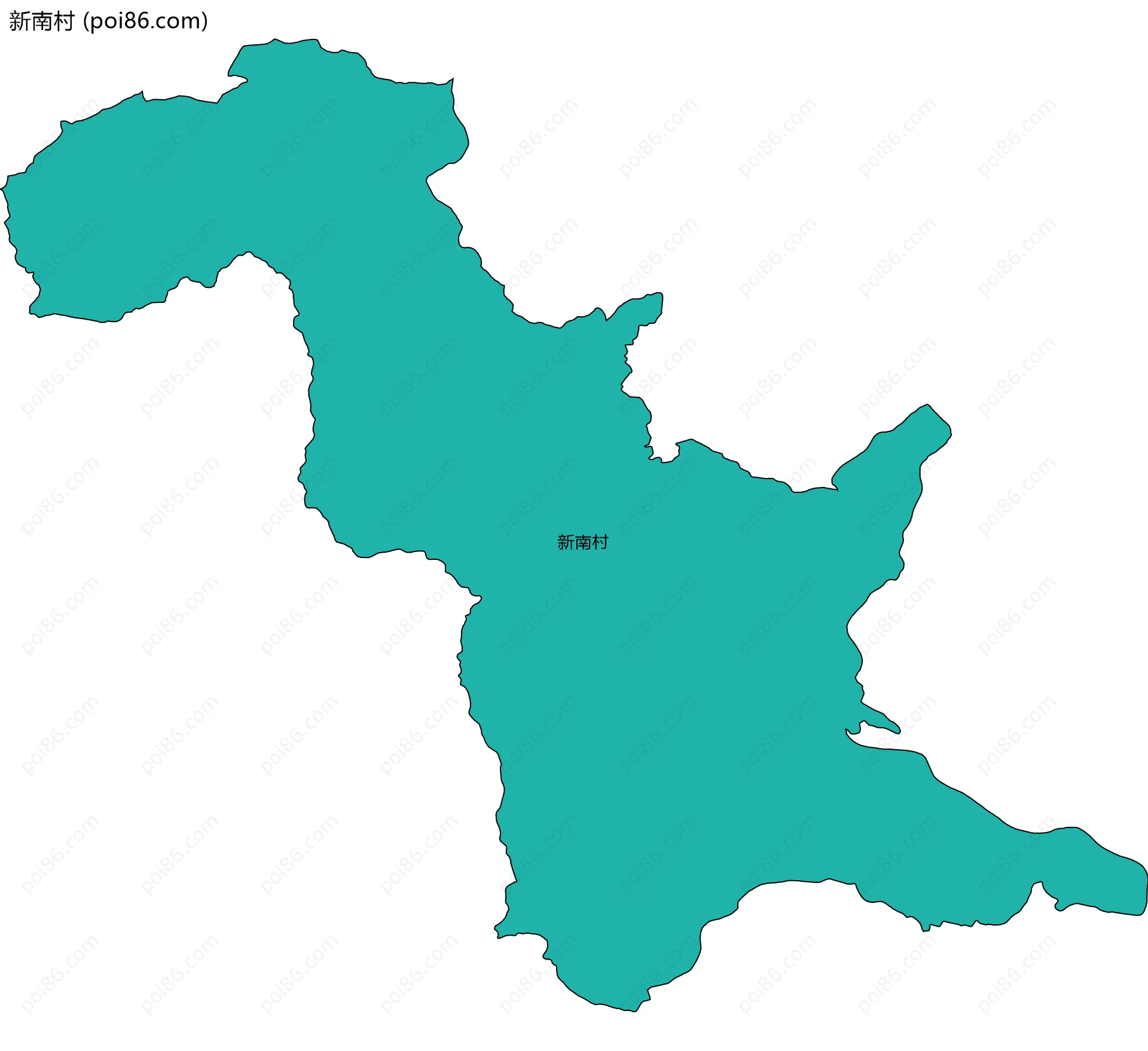 新南村边界地图