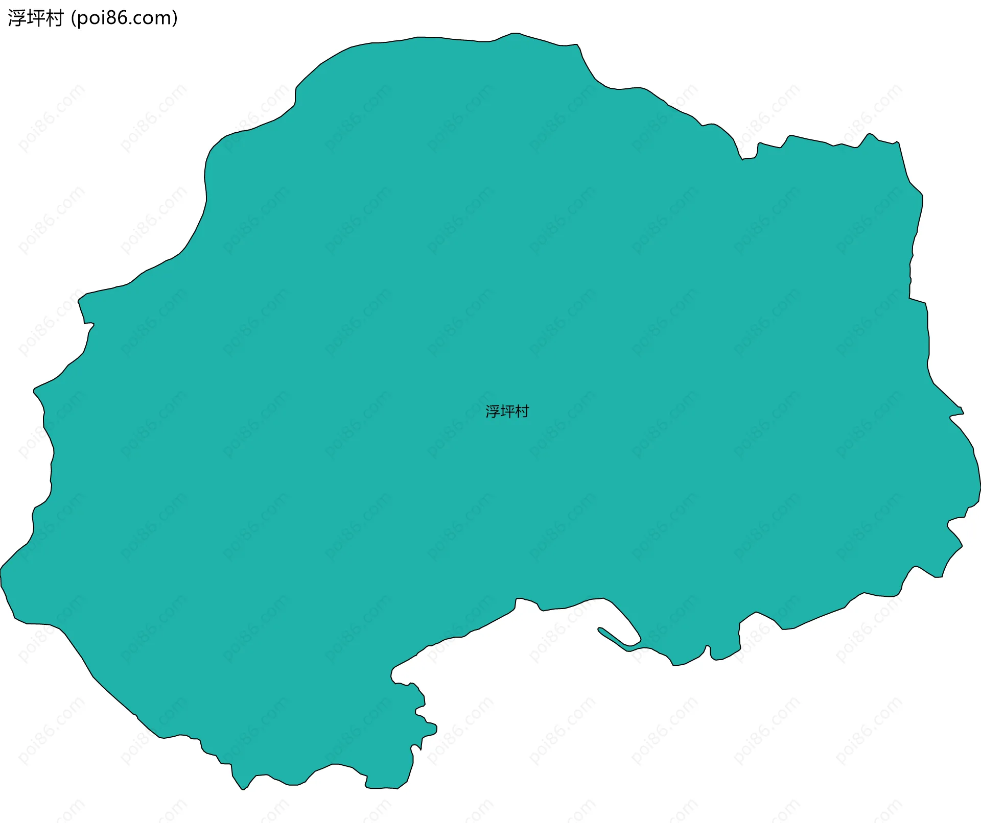 浮坪村边界地图