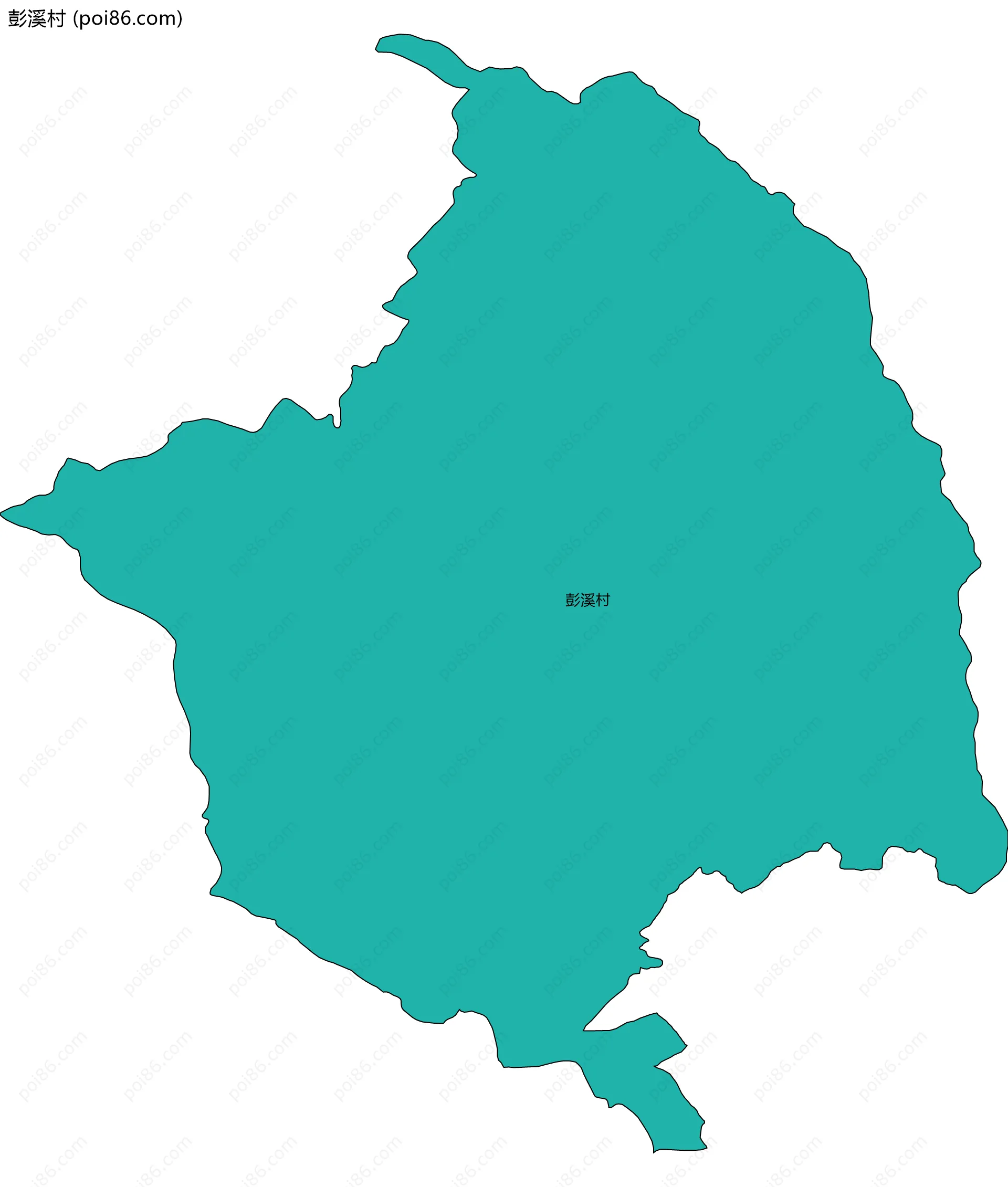 彭溪村边界地图