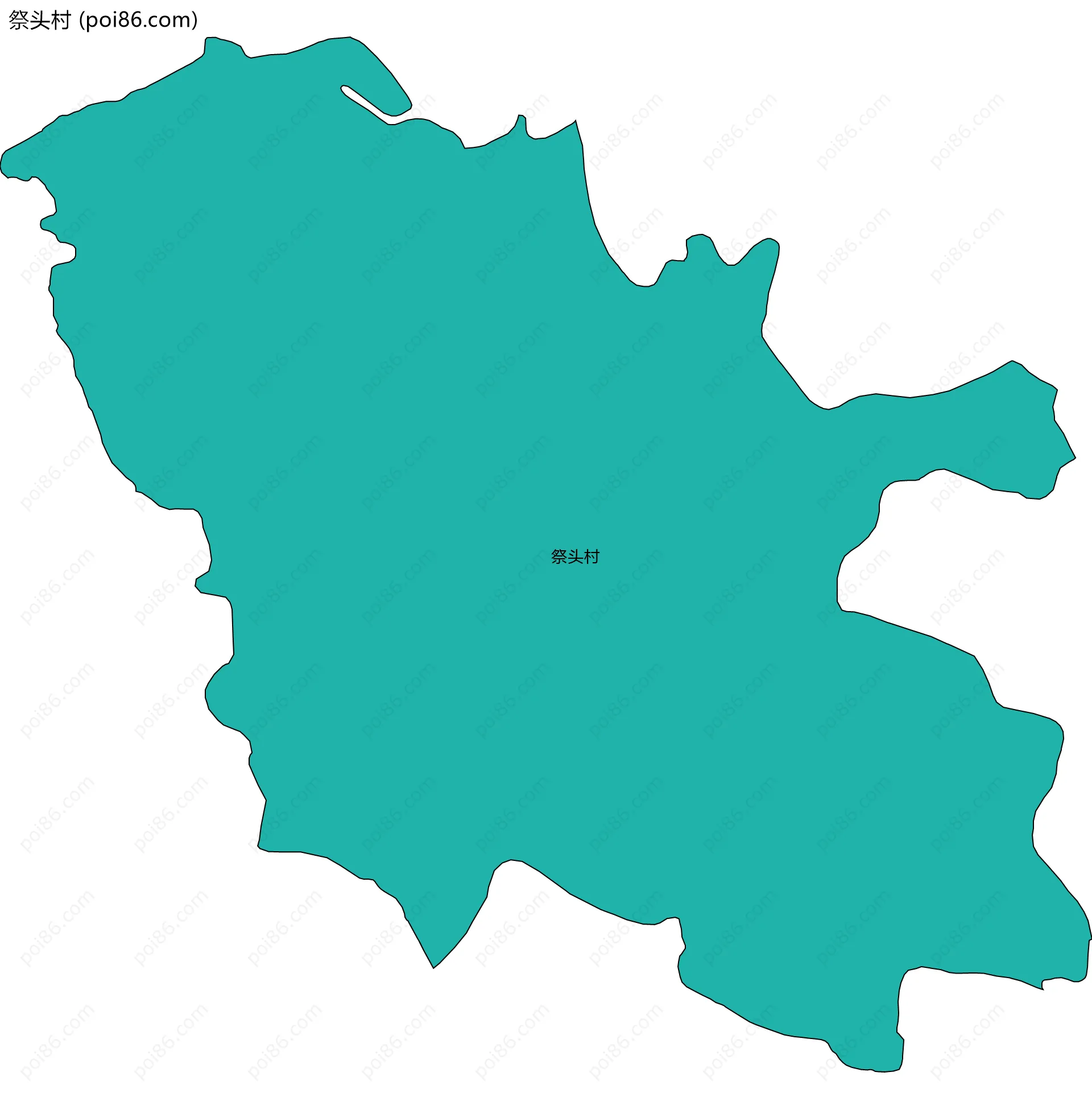祭头村边界地图