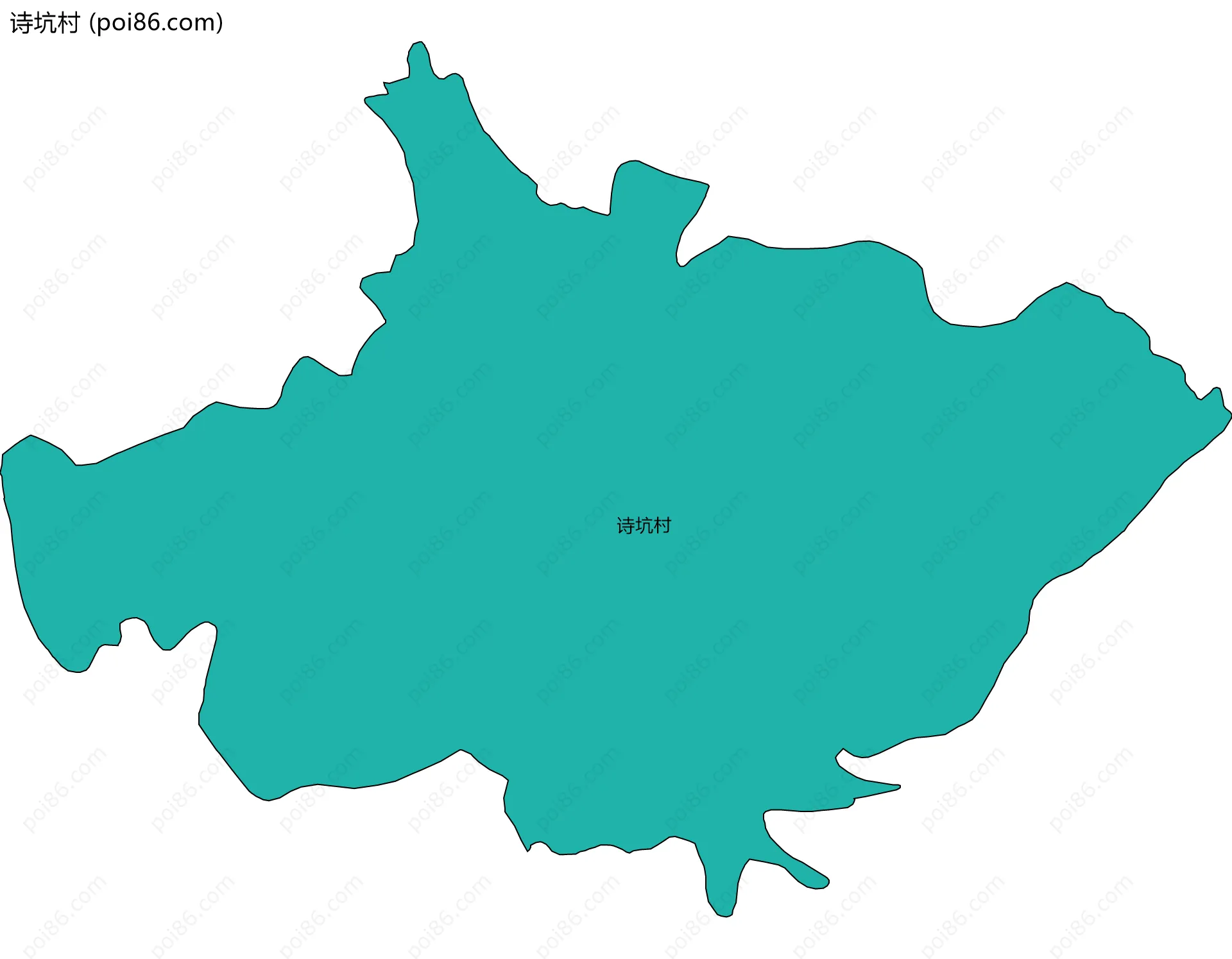 诗坑村边界地图