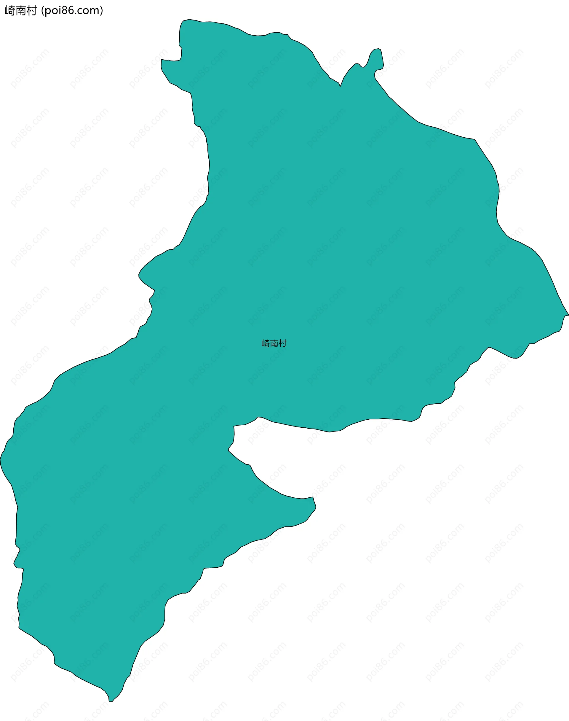 崎南村边界地图