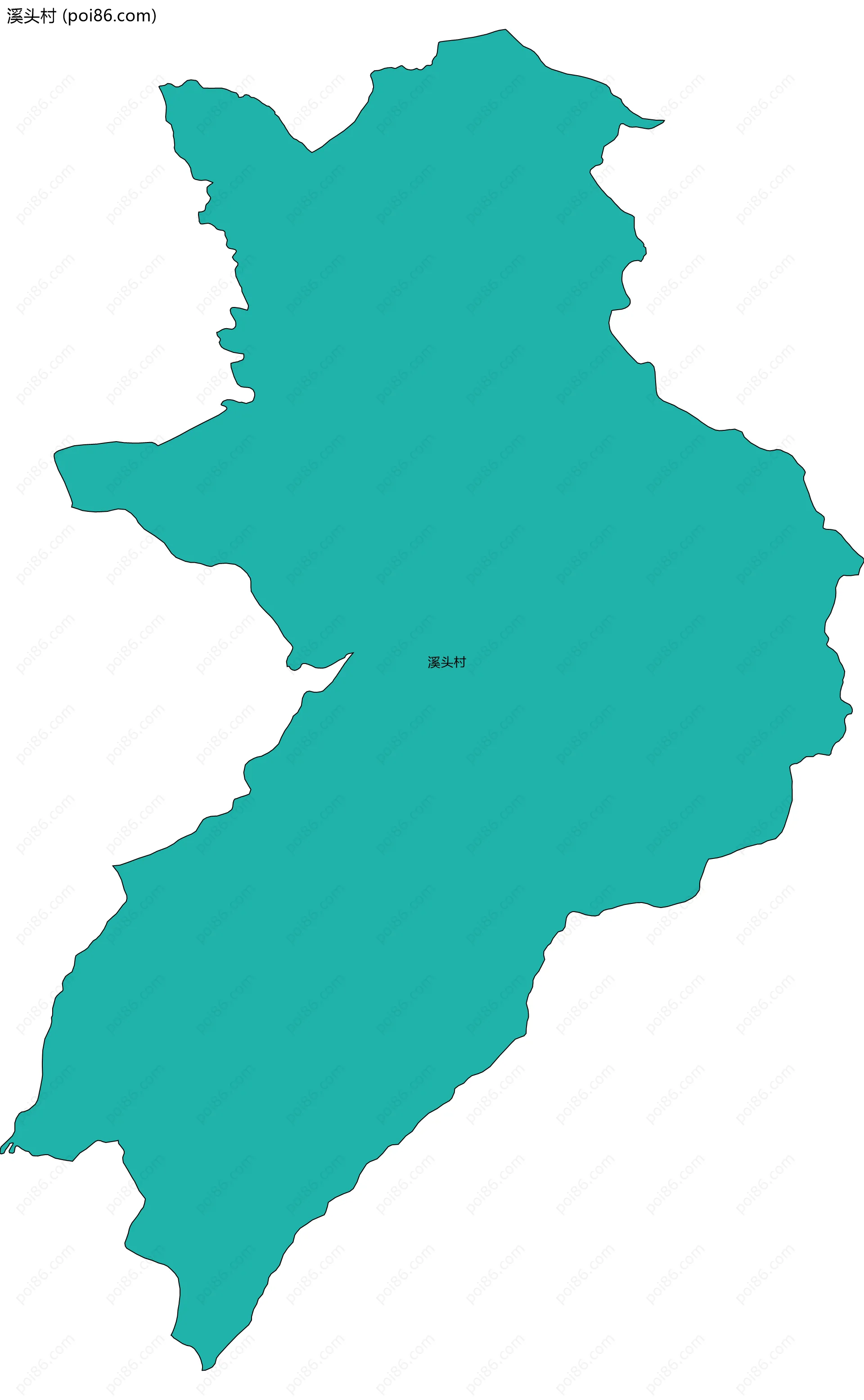 溪头村边界地图