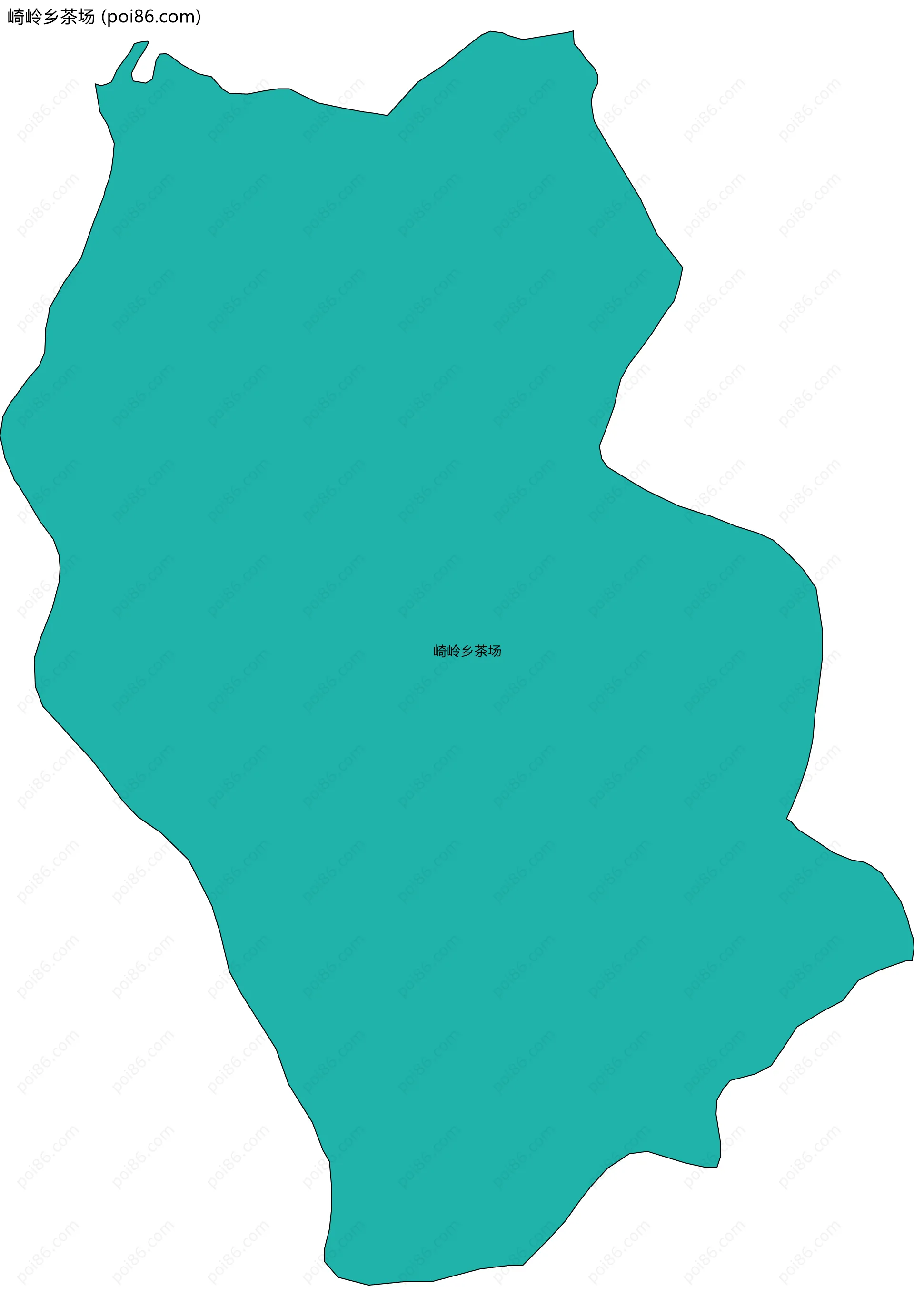 崎岭乡茶场边界地图