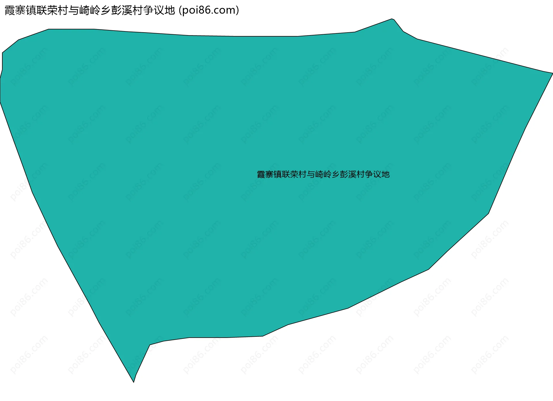 霞寨镇联荣村与崎岭乡彭溪村争议地边界地图
