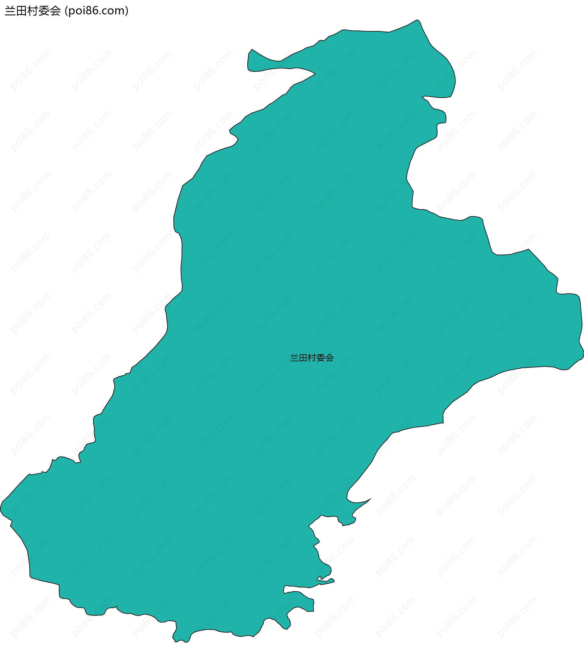 兰田村委会边界地图