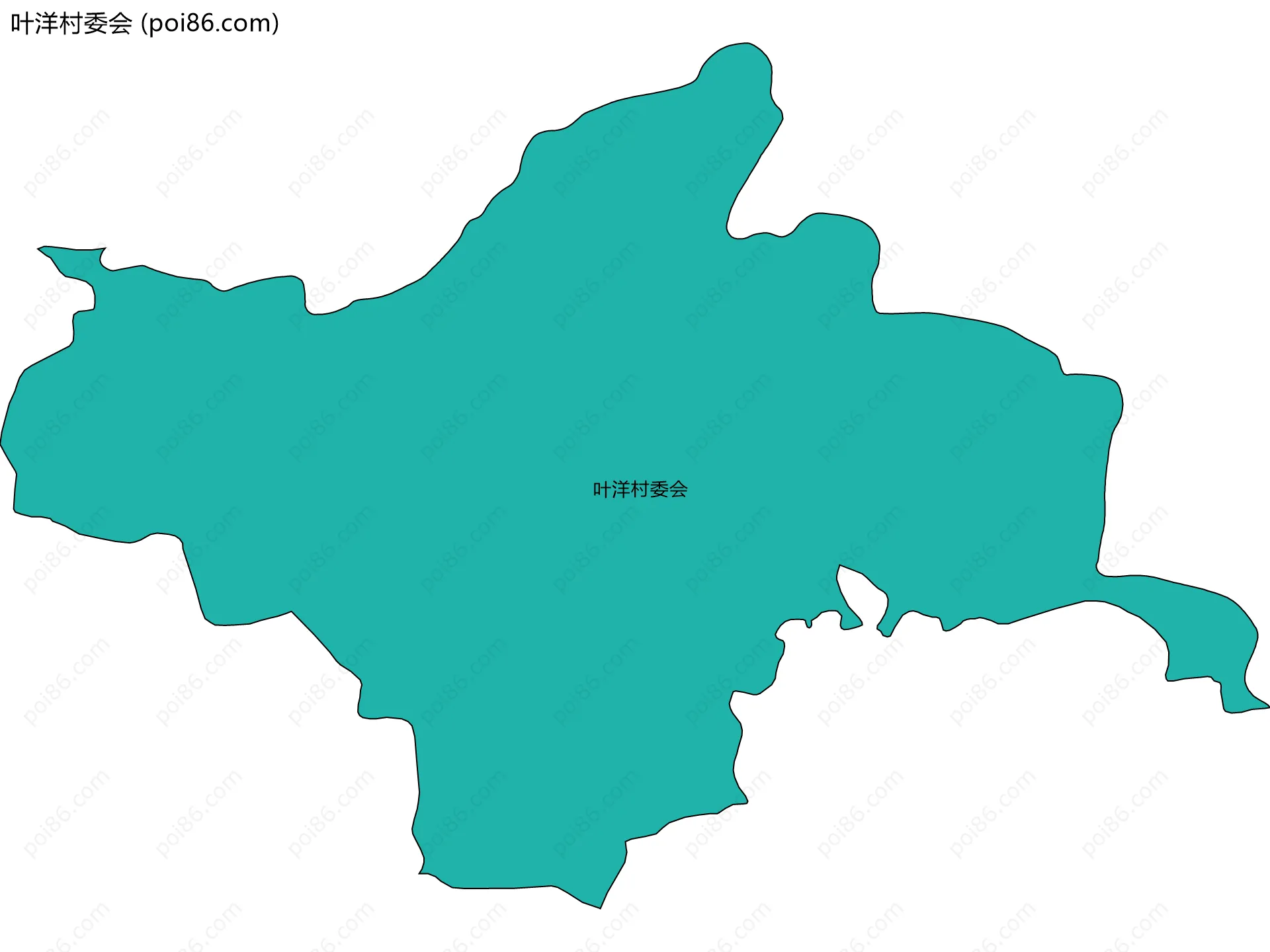 叶洋村委会边界地图