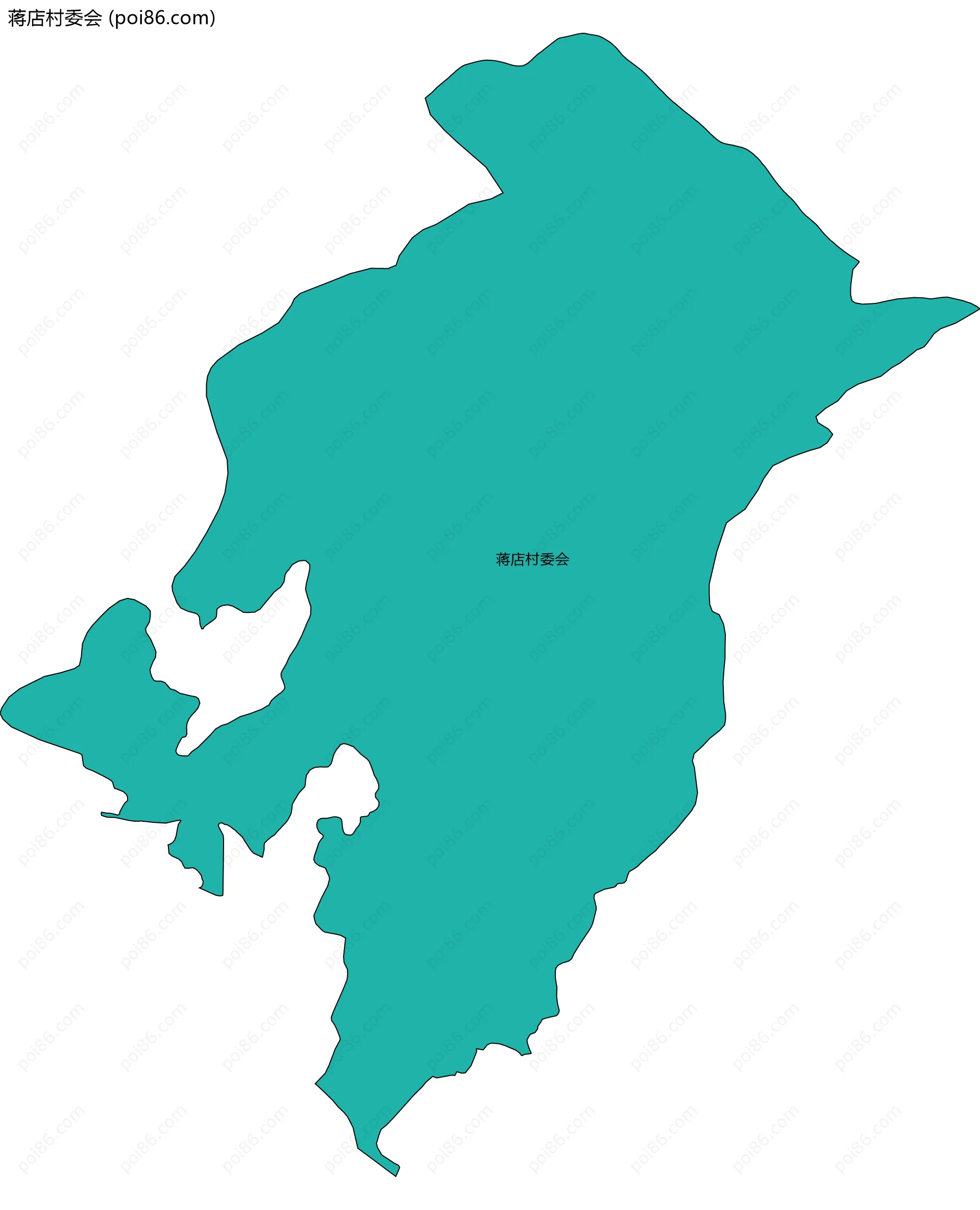 蒋店村委会边界地图