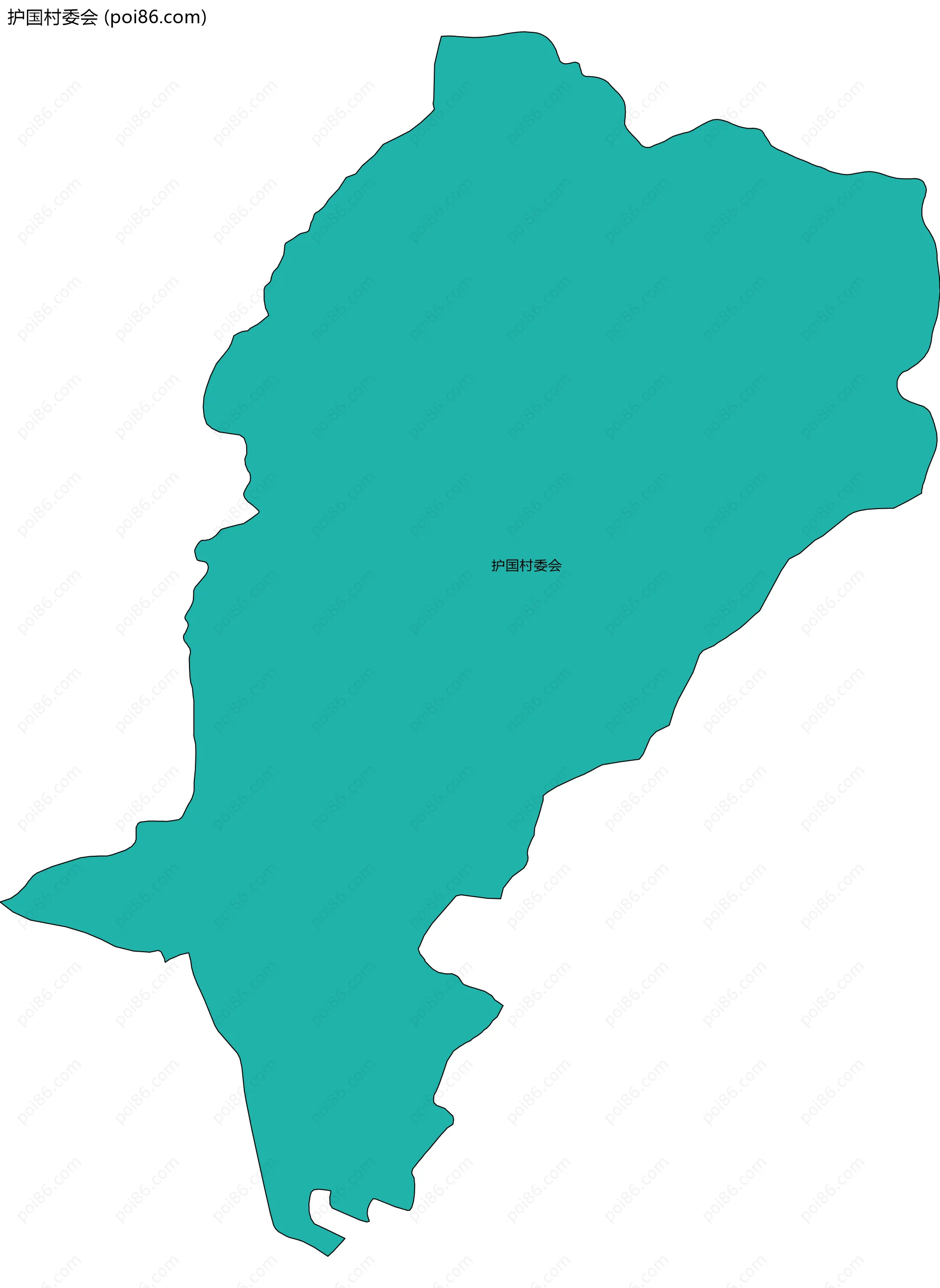 护国村委会边界地图