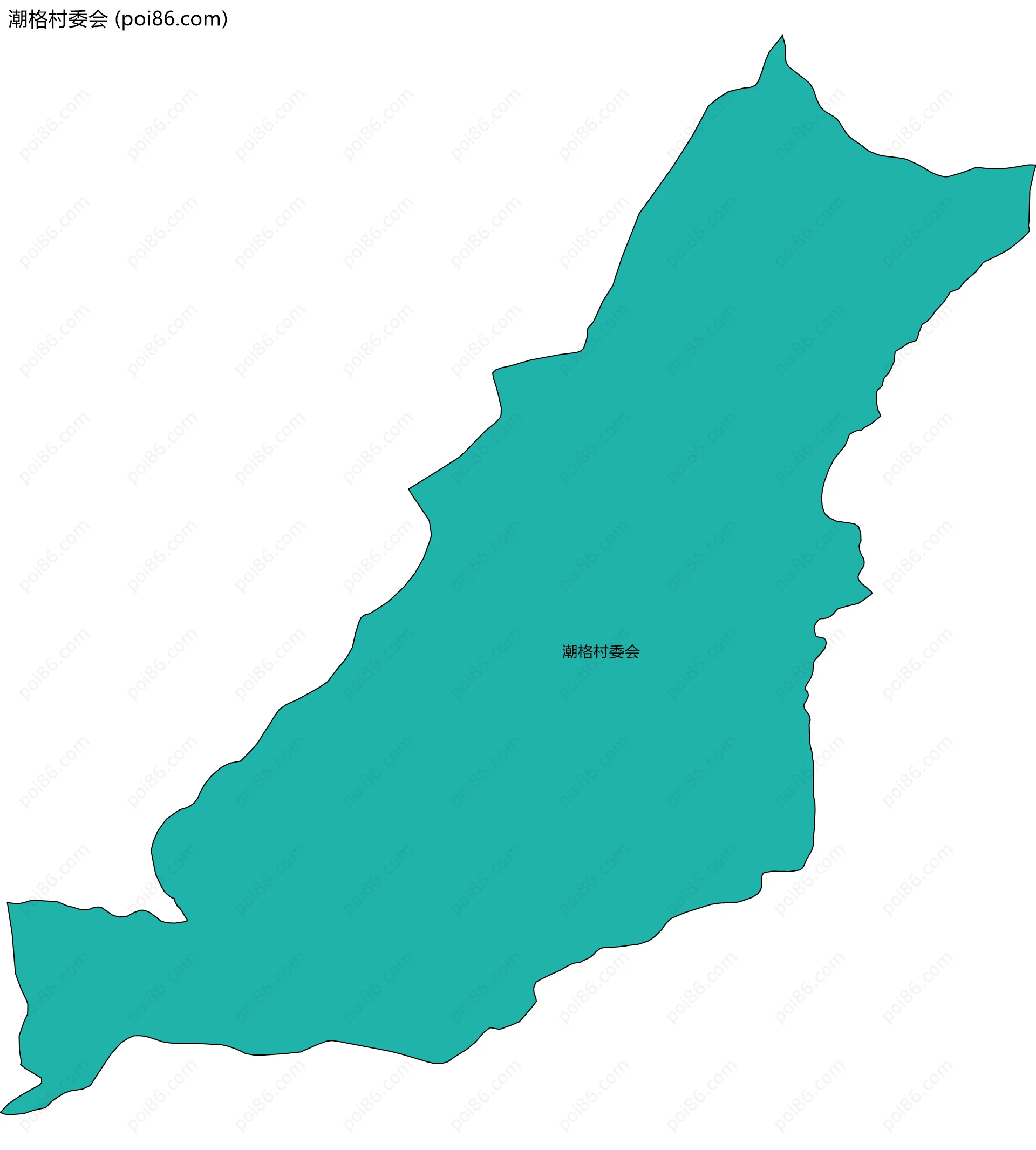 潮格村委会边界地图