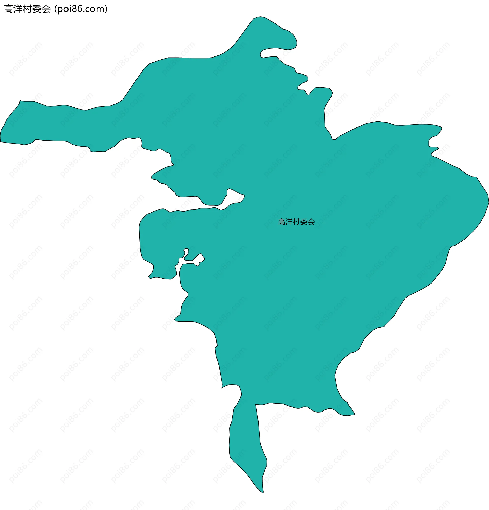 高洋村委会边界地图