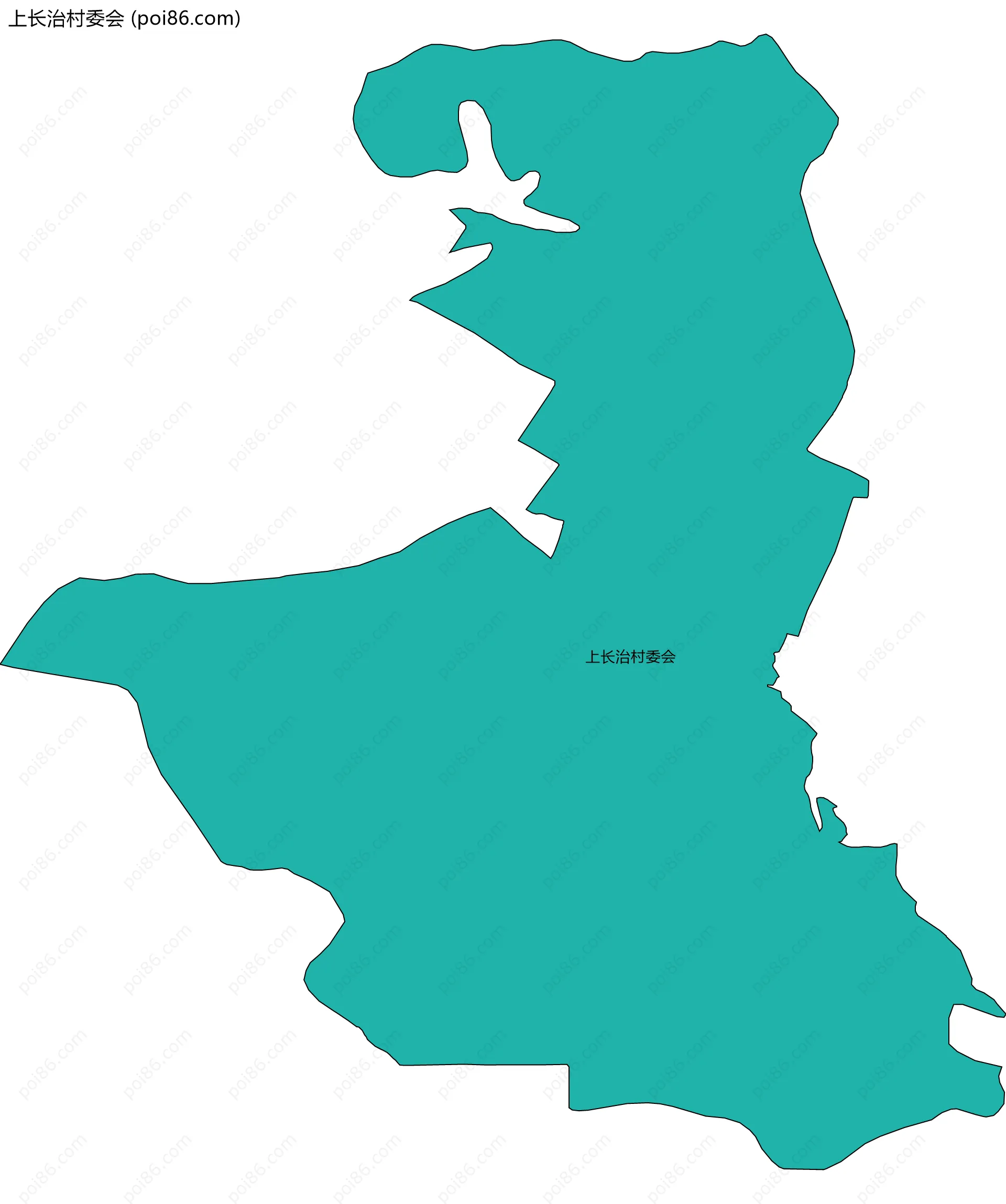 上长治村委会边界地图
