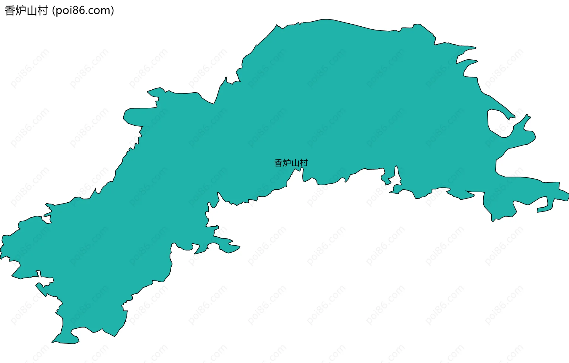 香炉山村边界地图