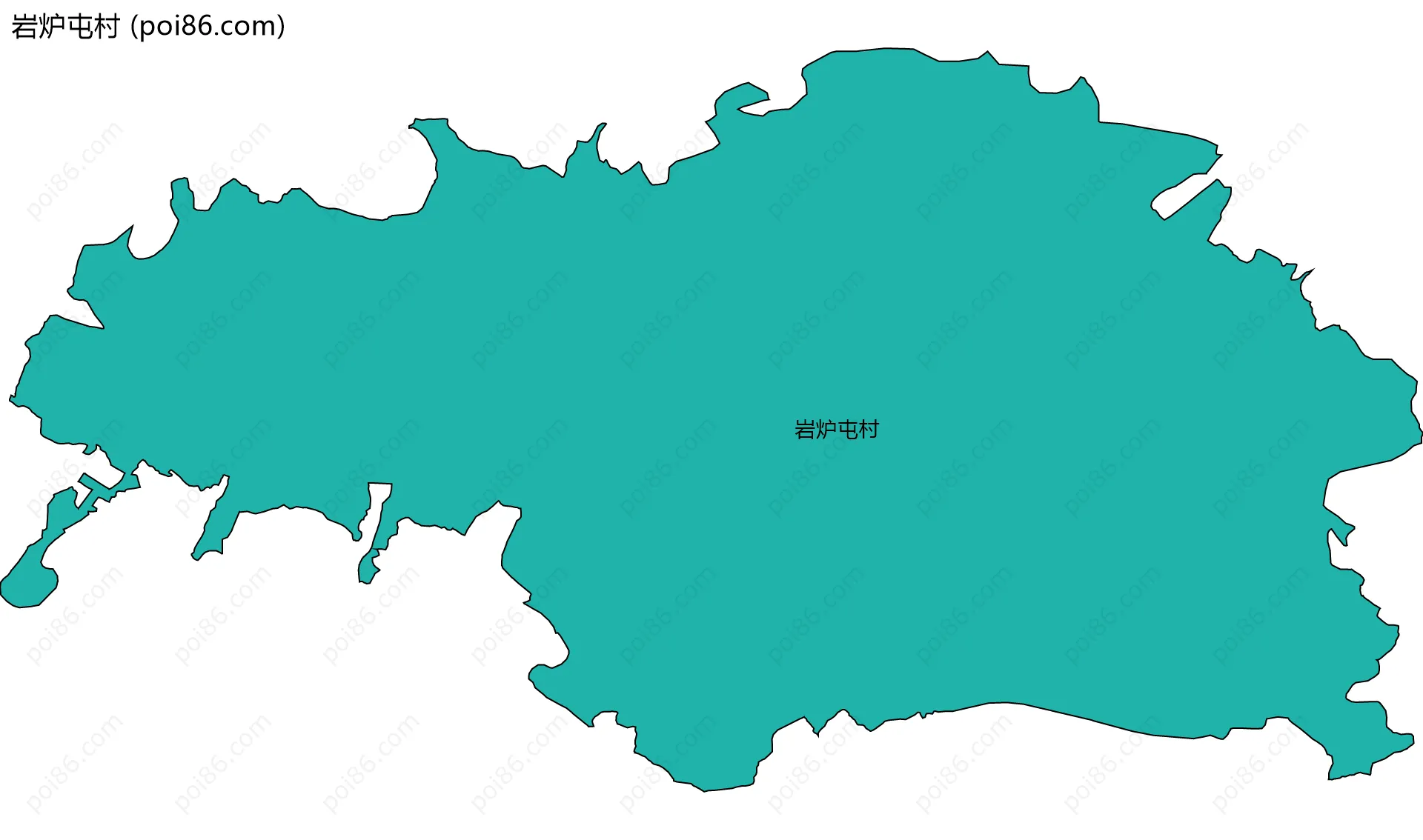 岩炉屯村边界地图