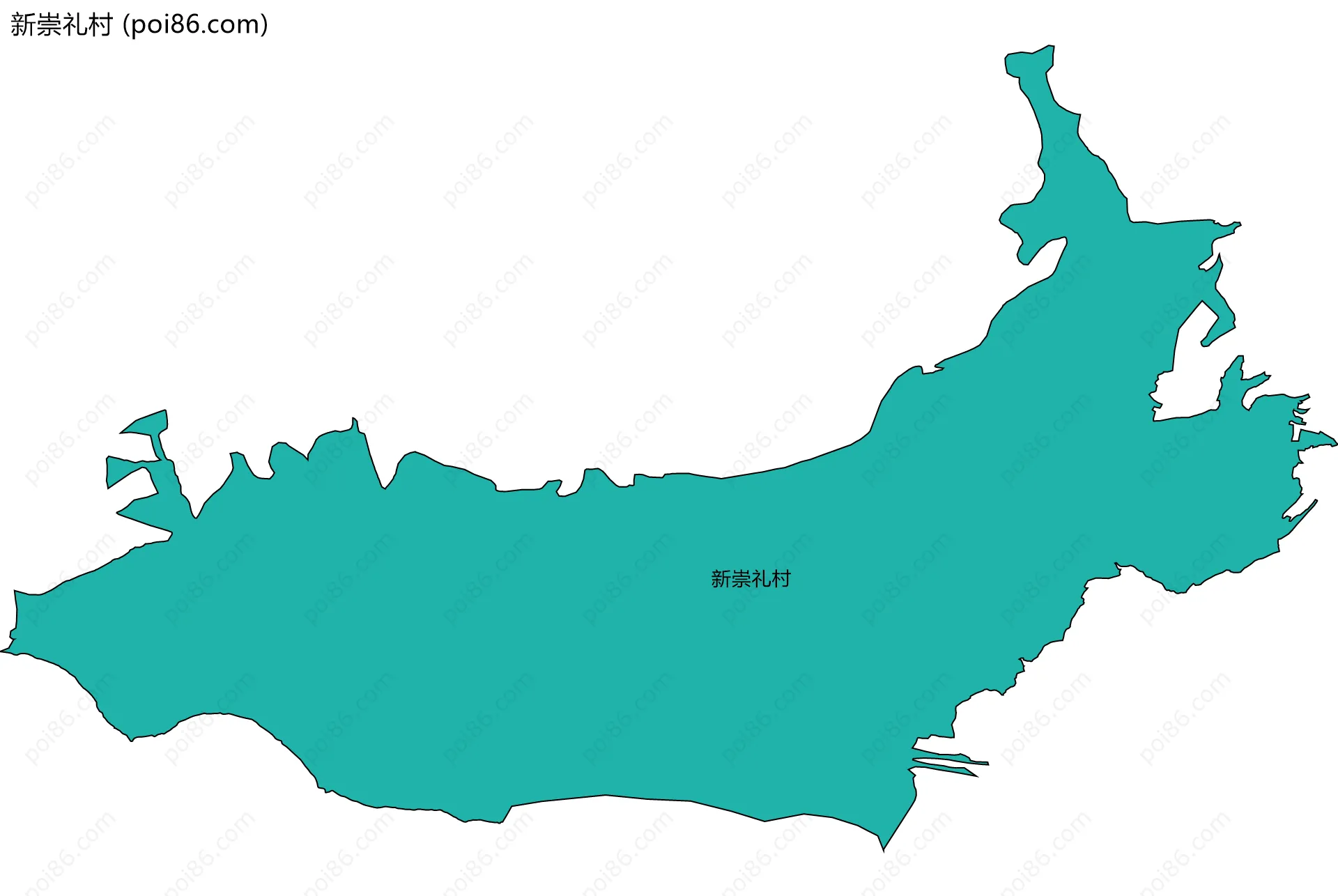 新崇礼村边界地图