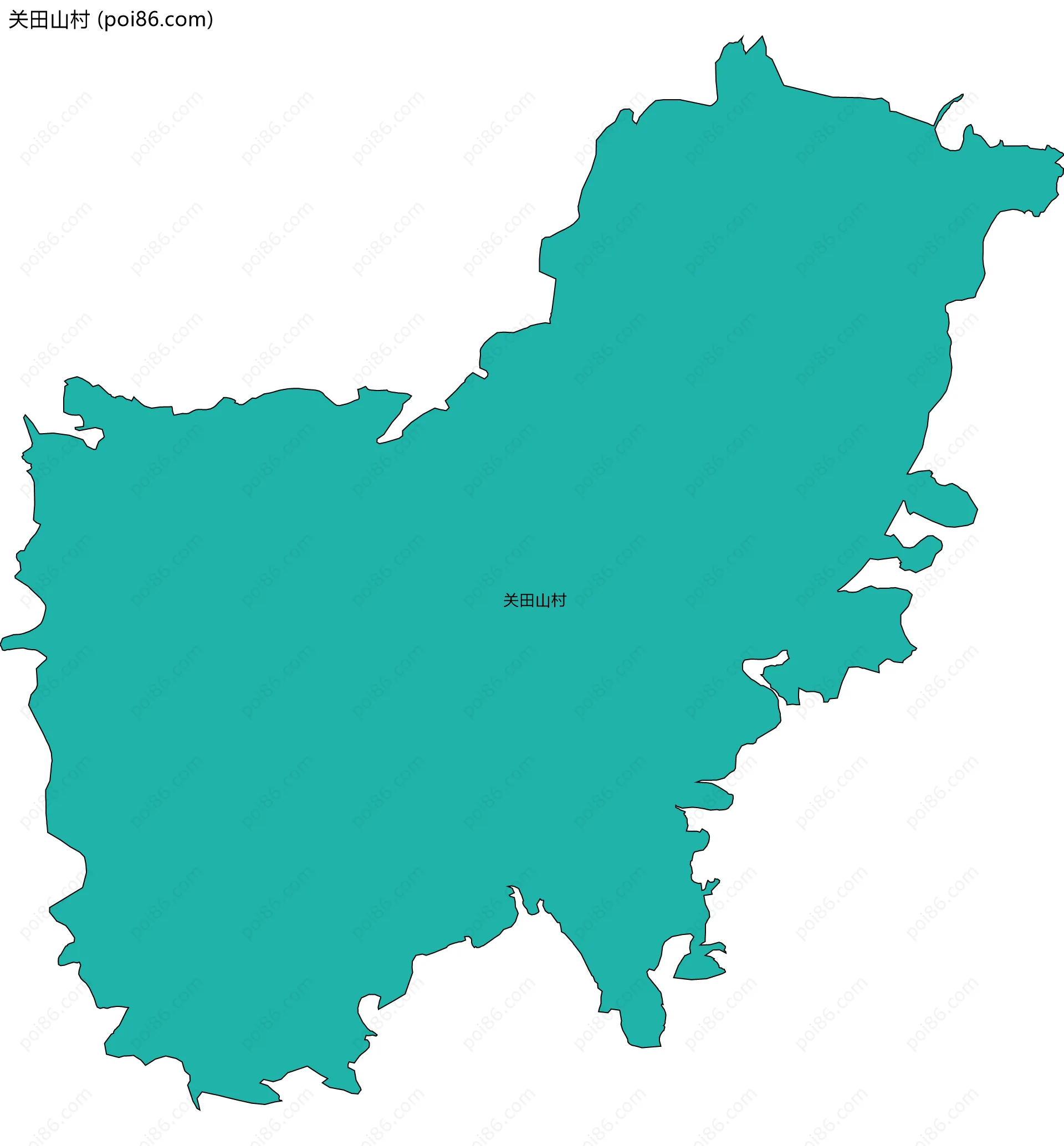 关田山村边界地图