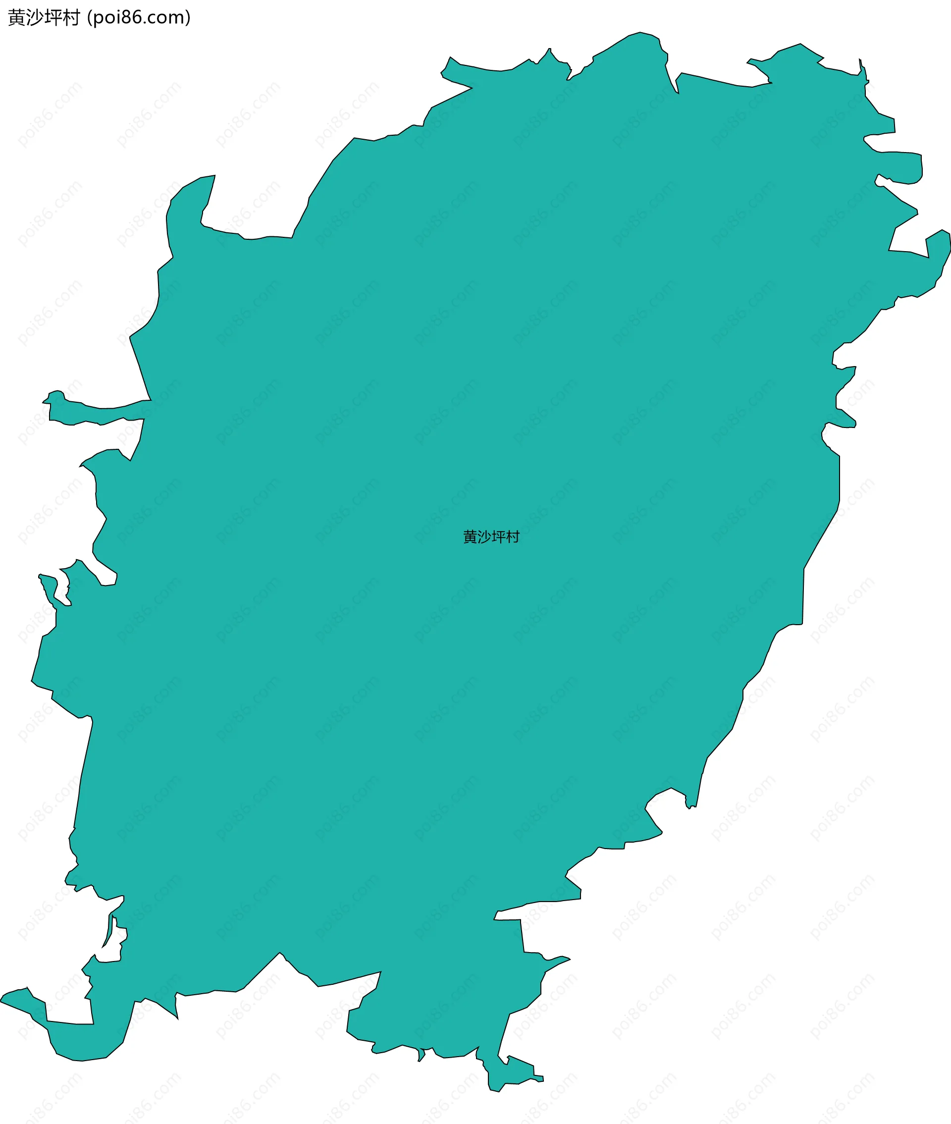 黄沙坪村边界地图