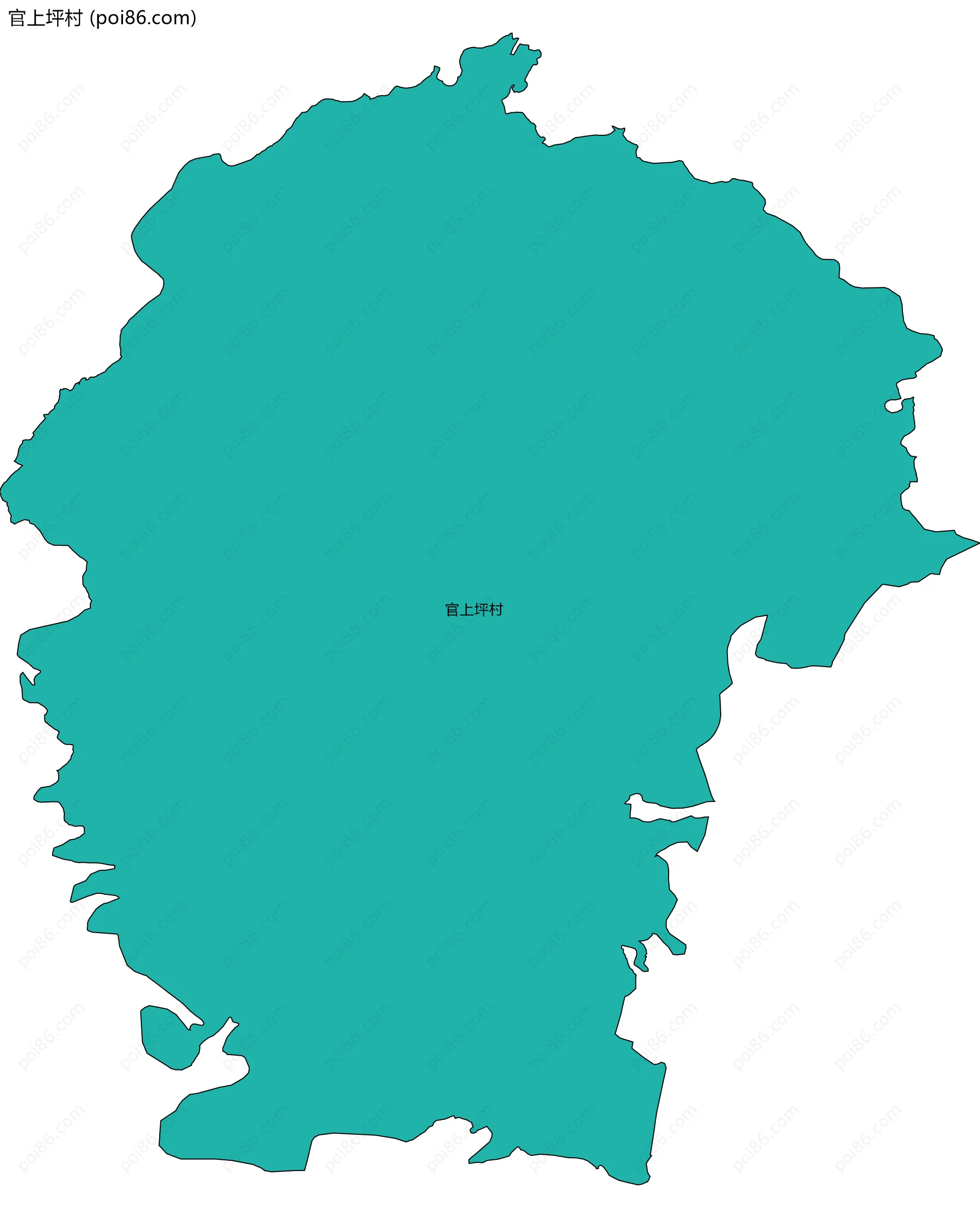 官上坪村边界地图