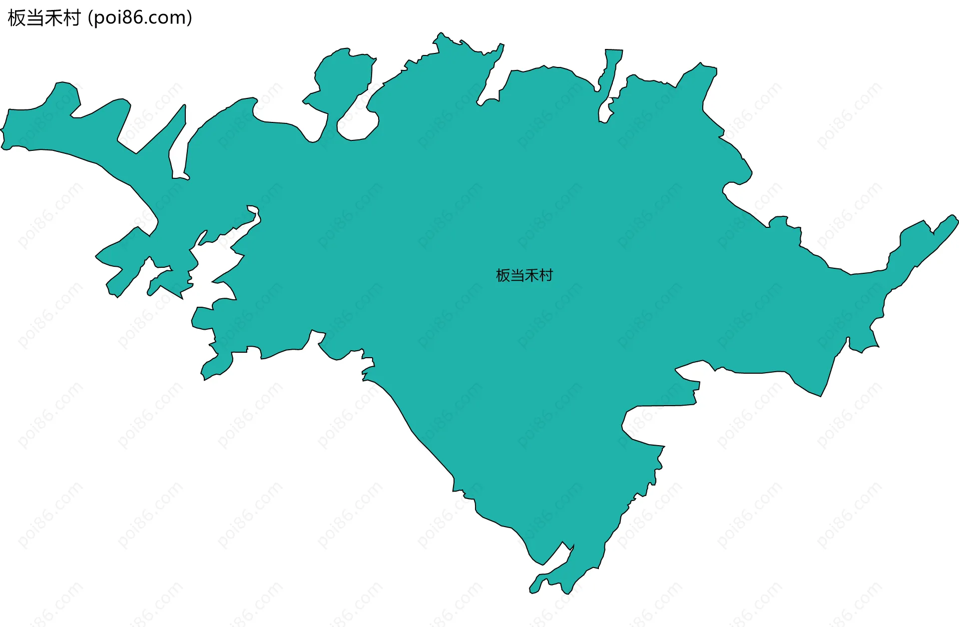 板当禾村边界地图