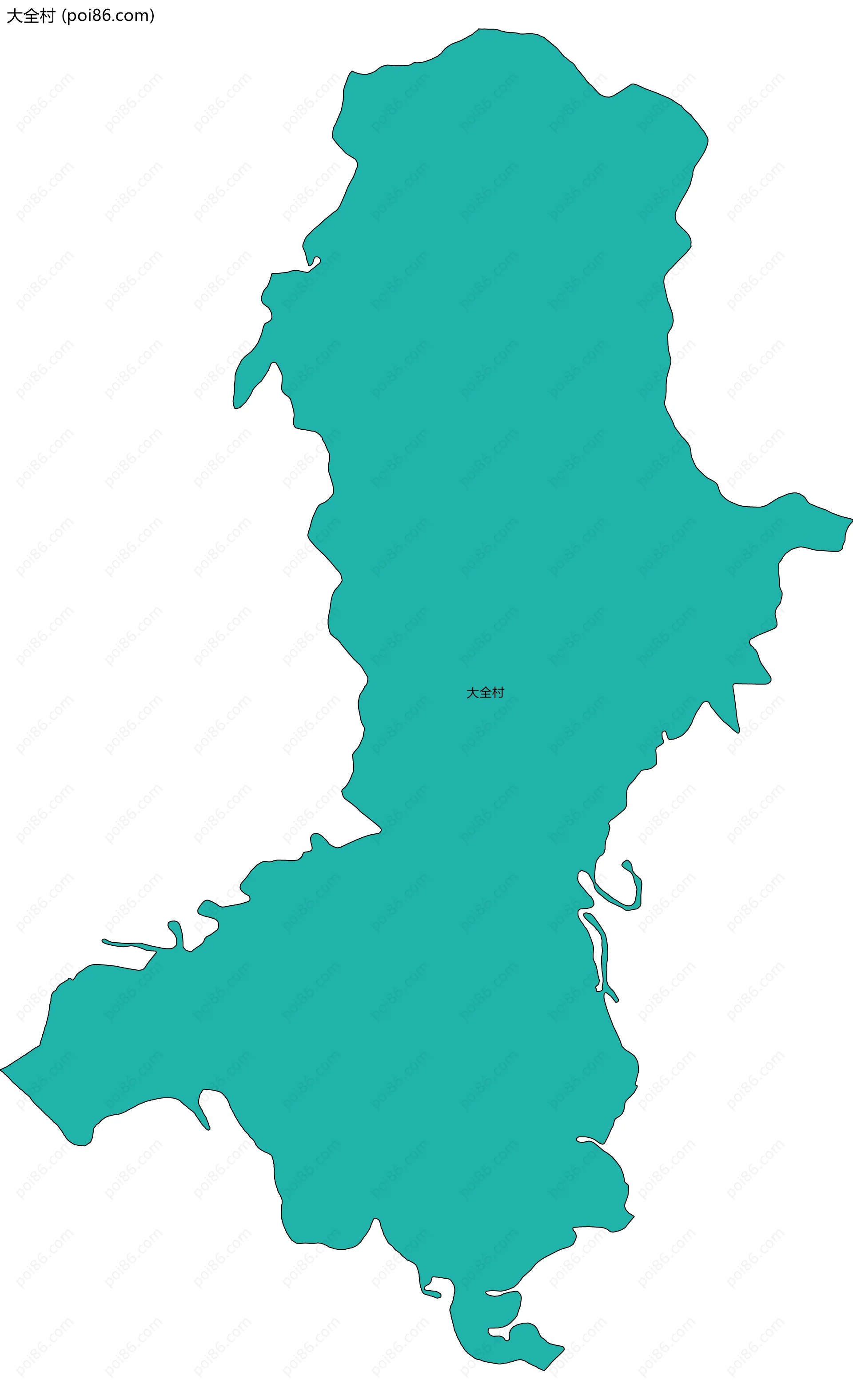 大全村边界地图