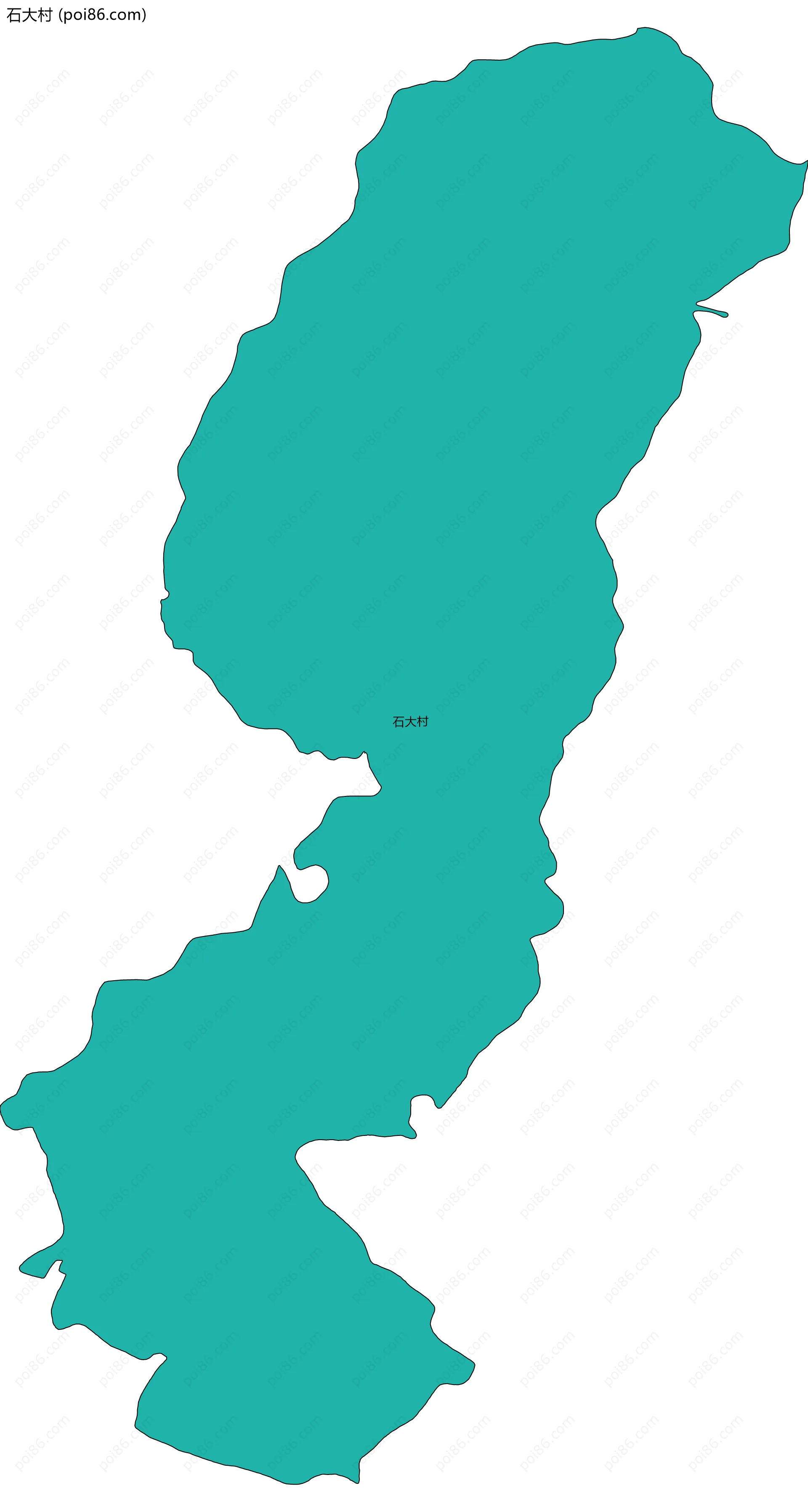 石大村边界地图