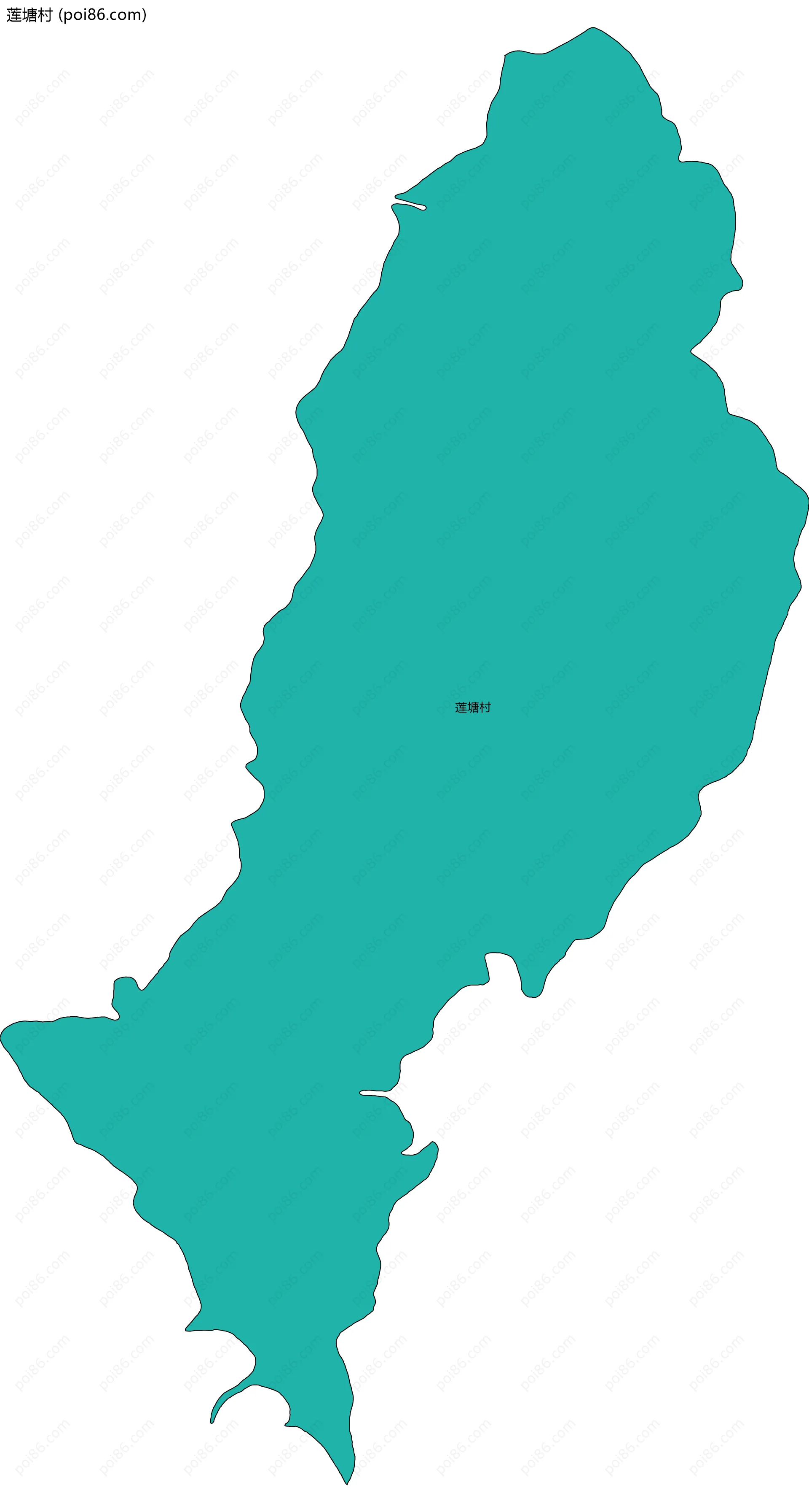 莲塘村边界地图