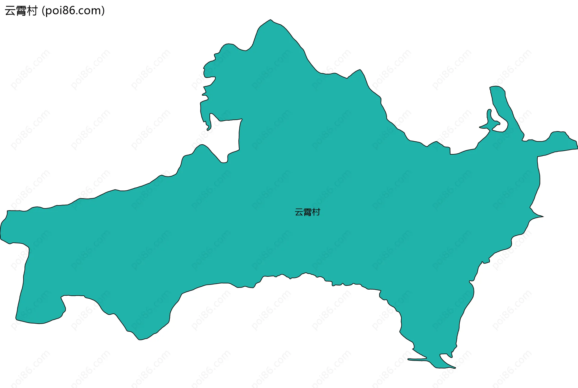 云霄村边界地图