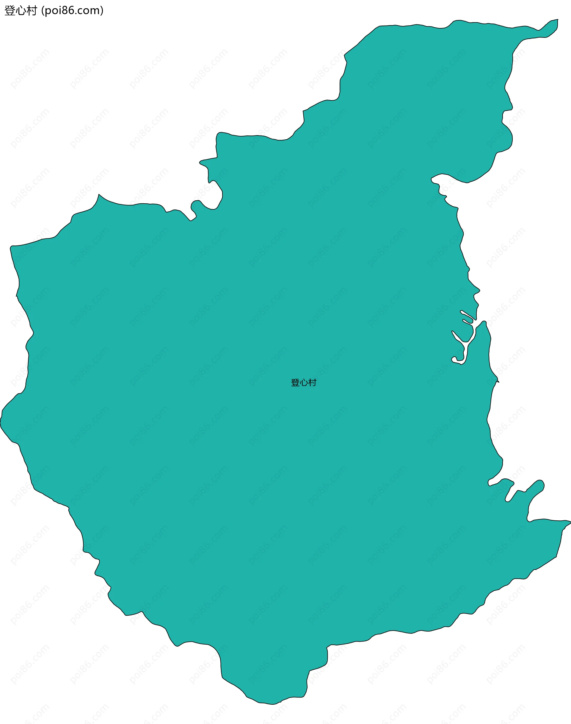 登心村边界地图