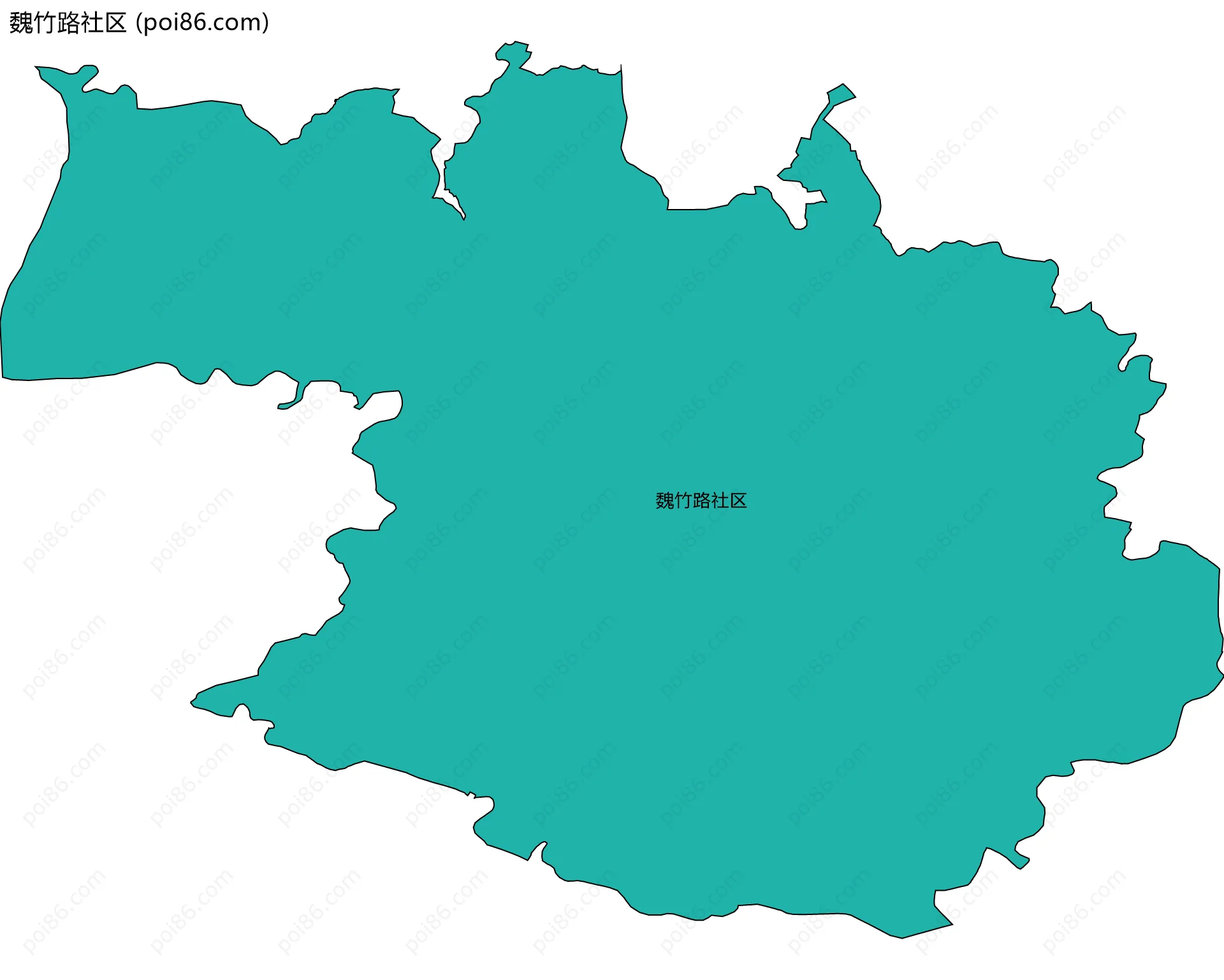 魏竹路社区边界地图