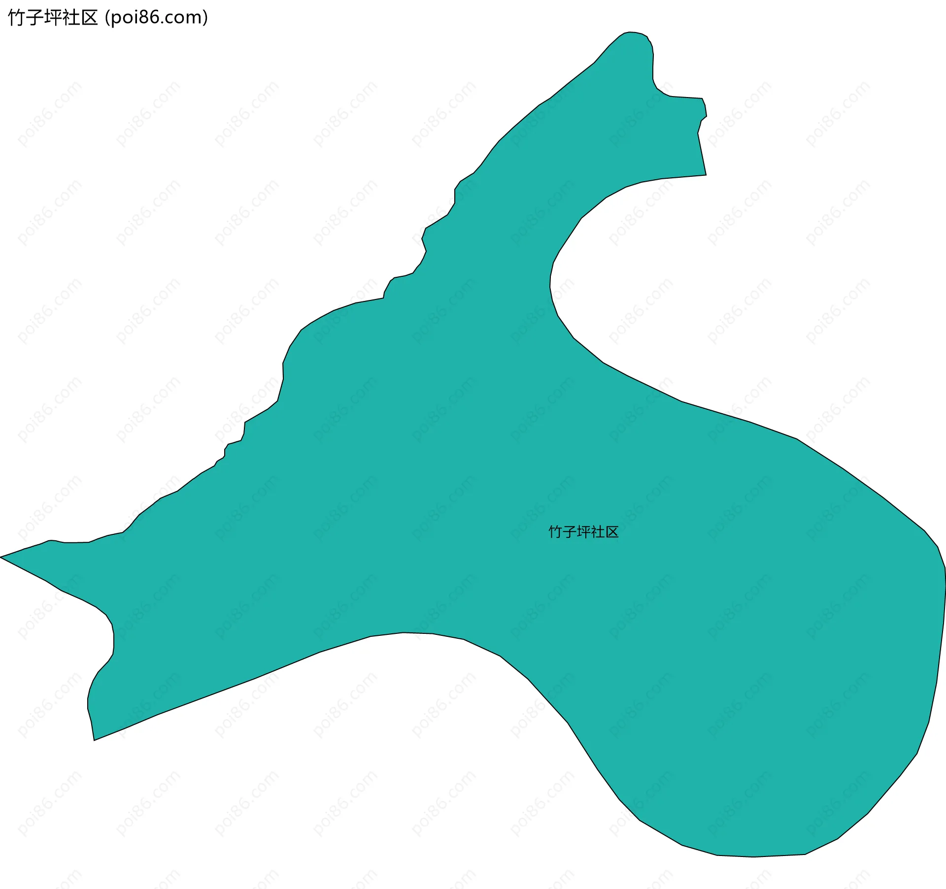 竹子坪社区边界地图