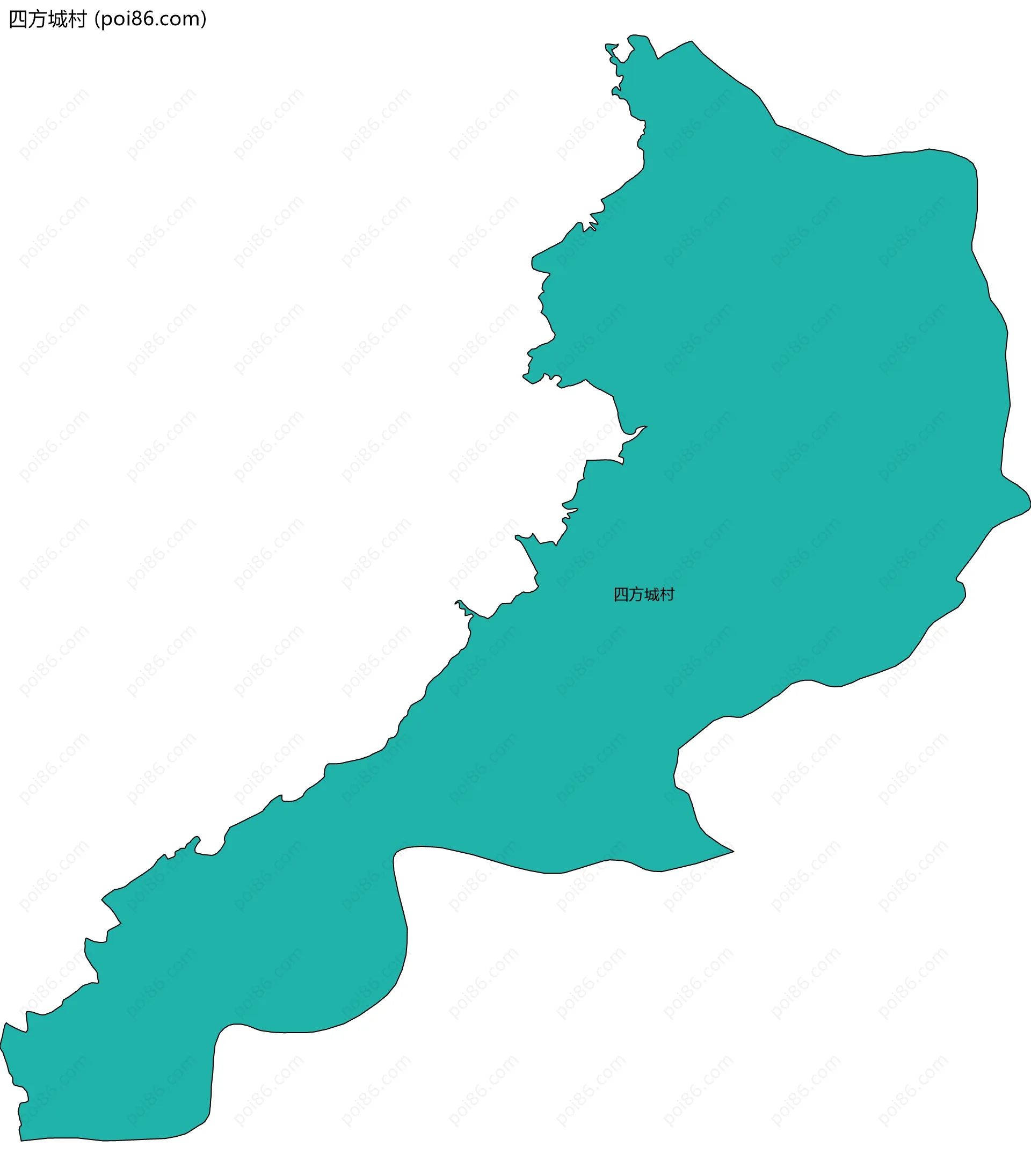 四方城村边界地图