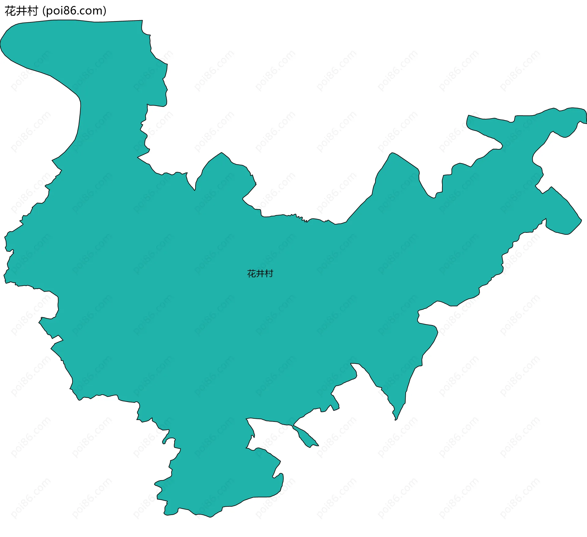 花井村边界地图